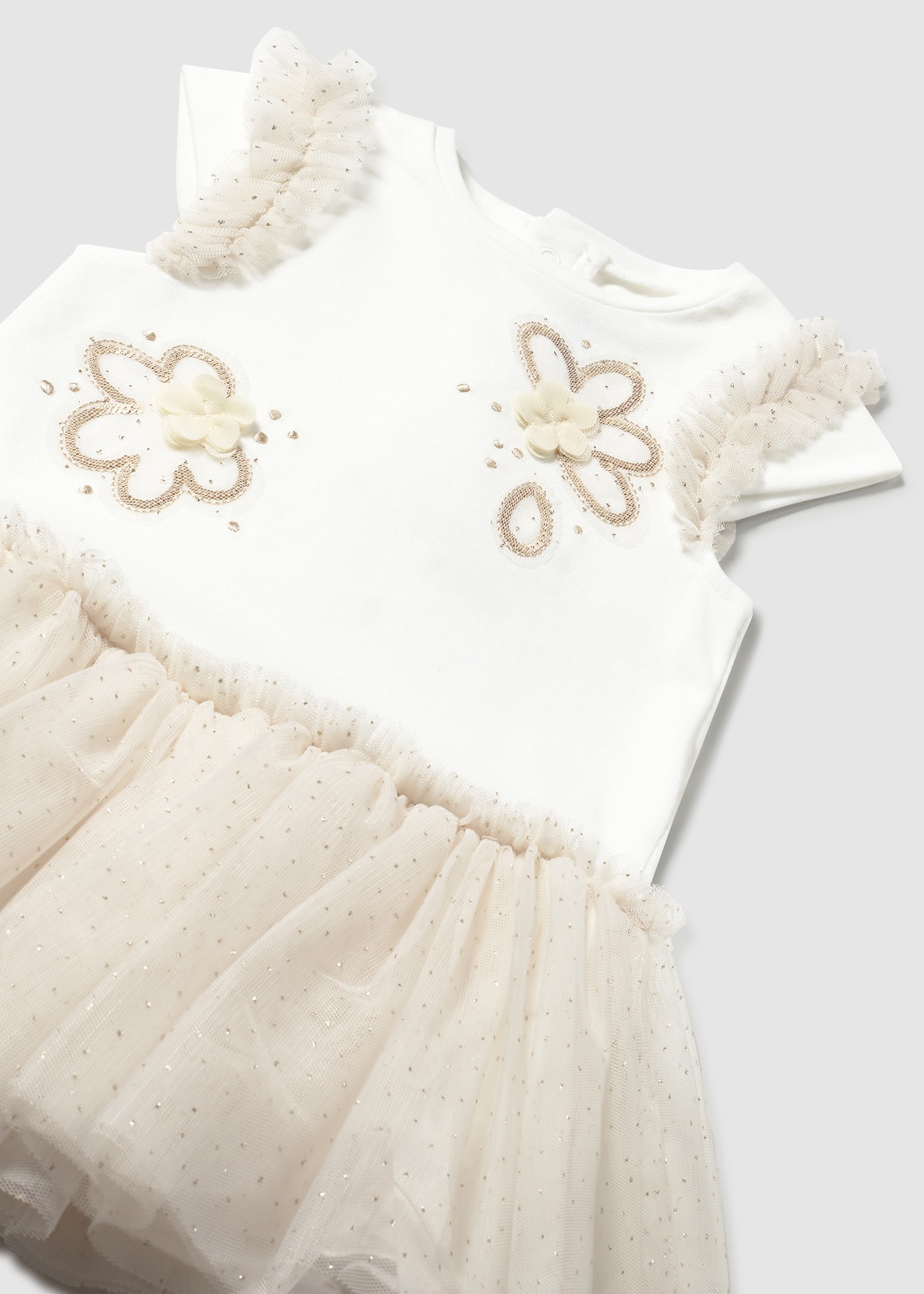 Baby dress with tulle skirt