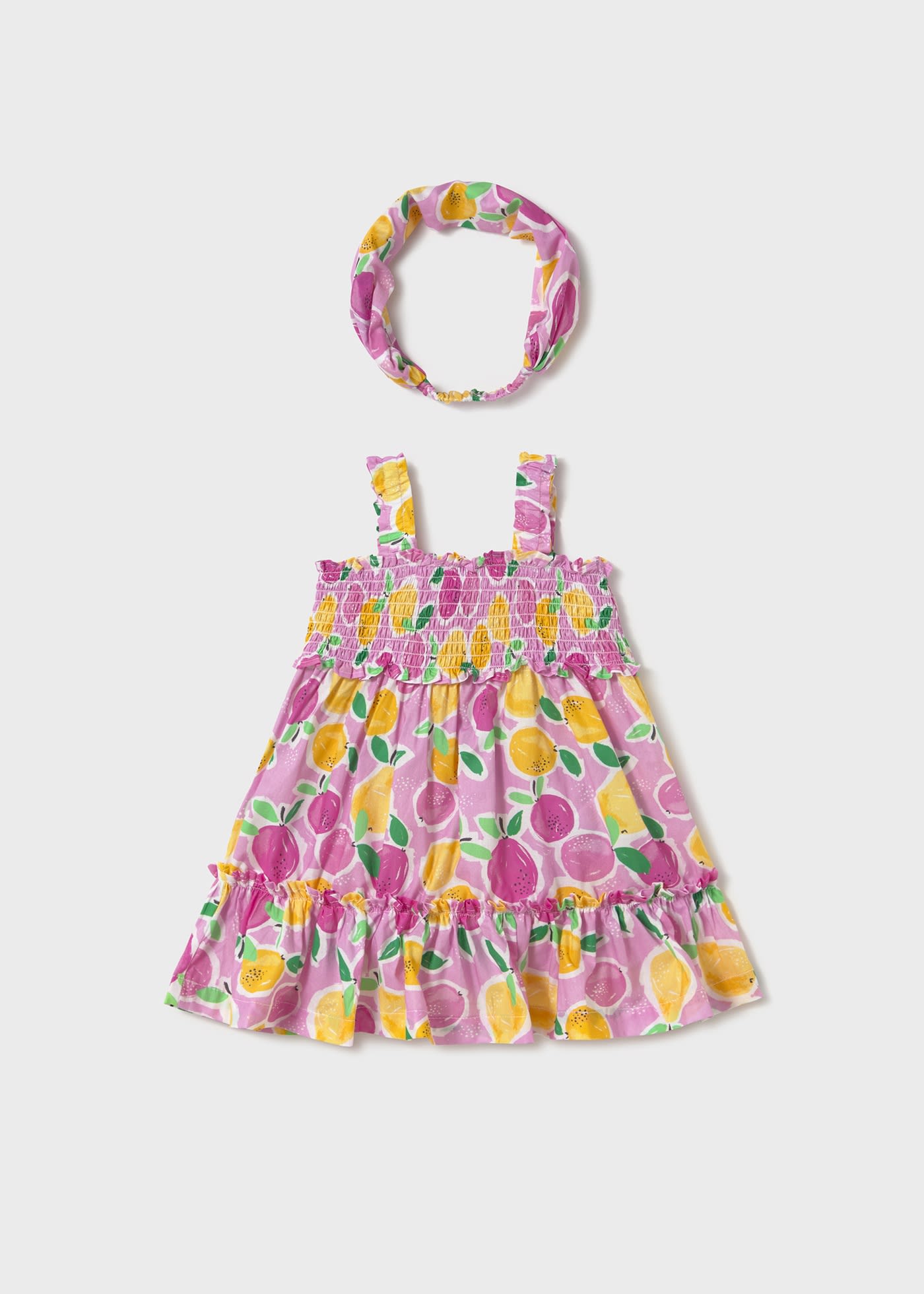 Rochie cu bentita imprimata bebe