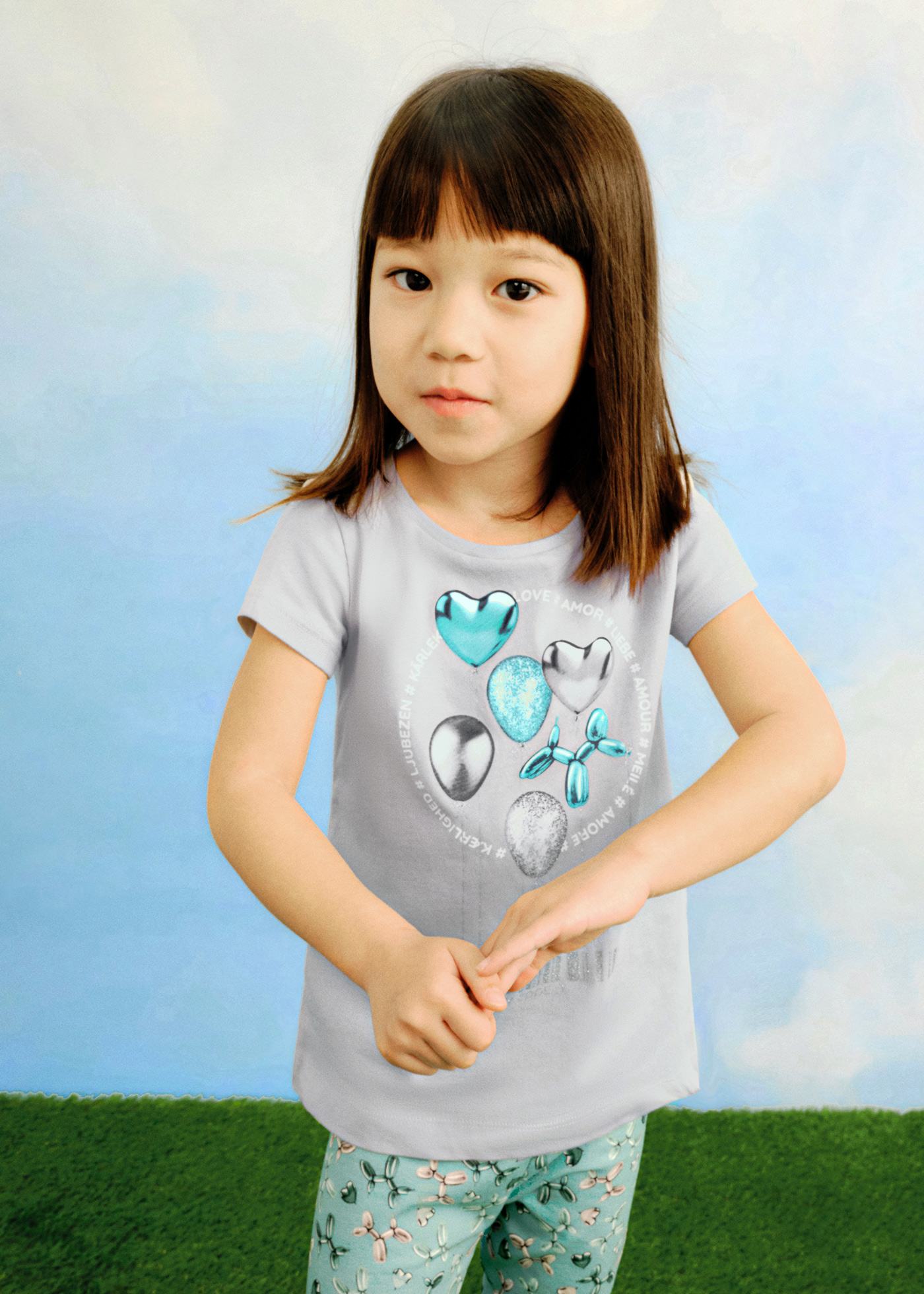 T-shirt estampada menina
