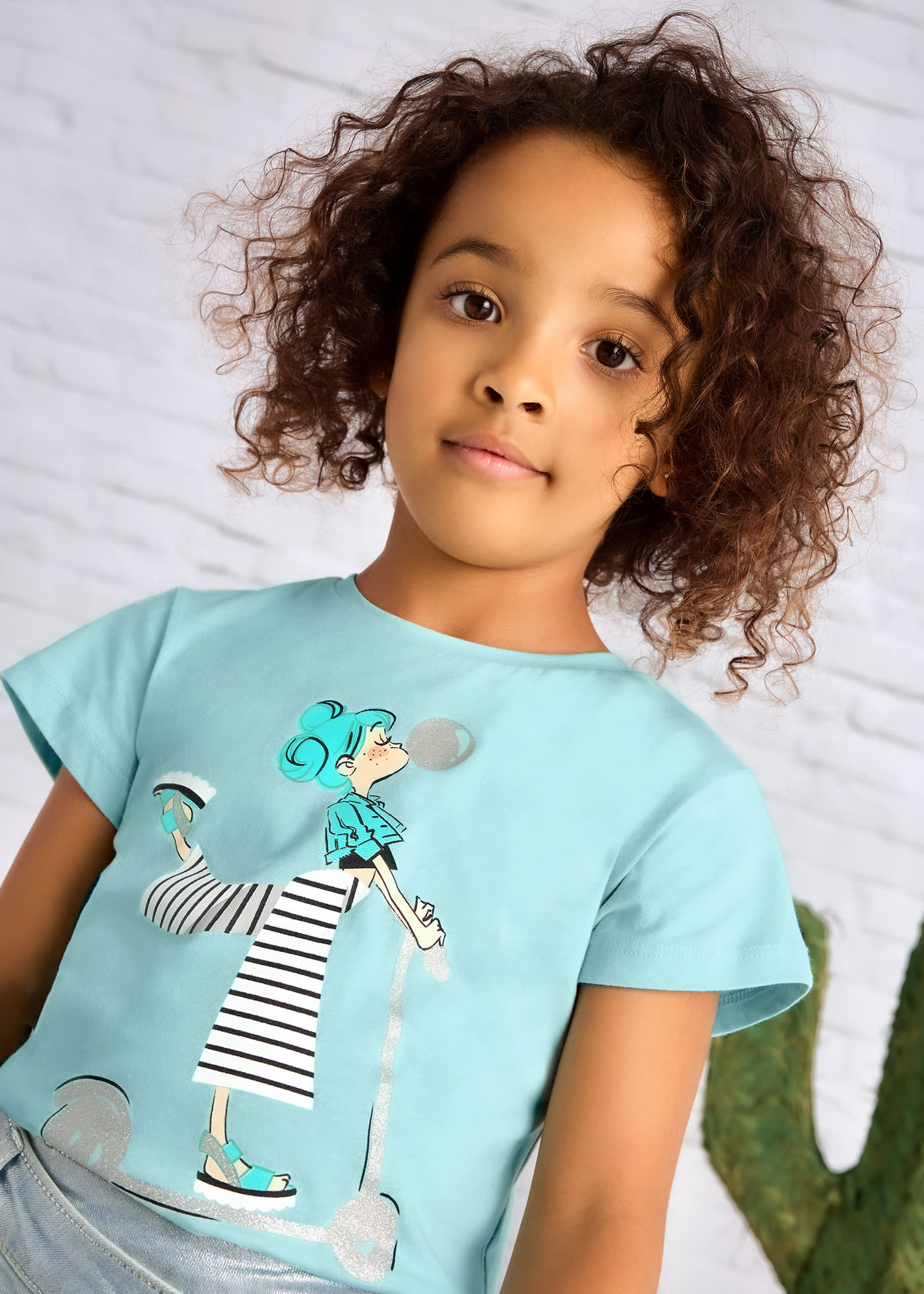 T-shirt estampada menina
