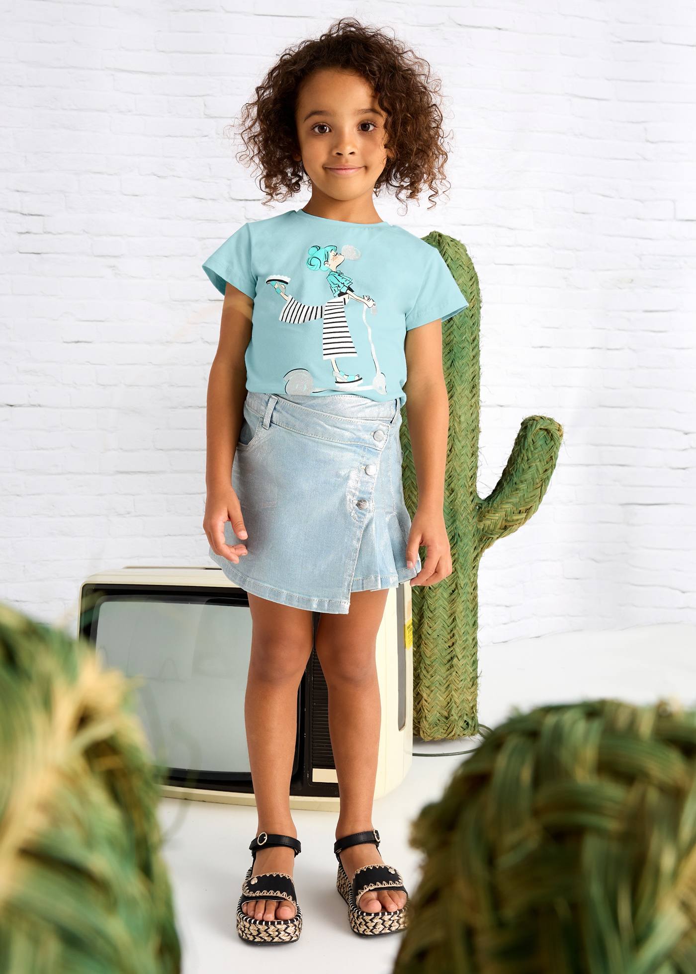 T-shirt estampada menina