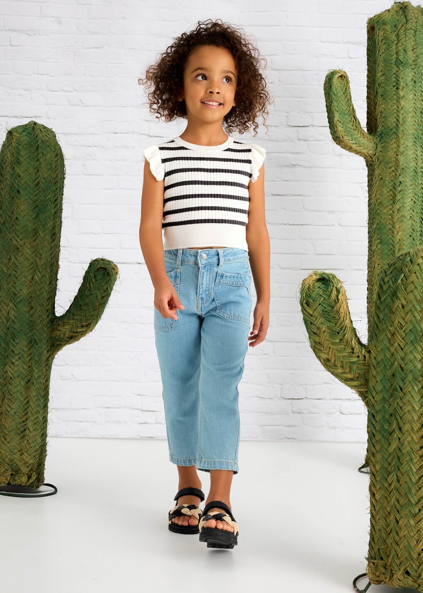 Top tricot costine bambina