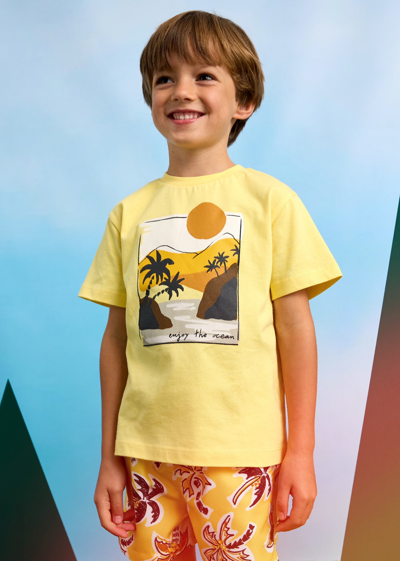 Playera paisaje niño