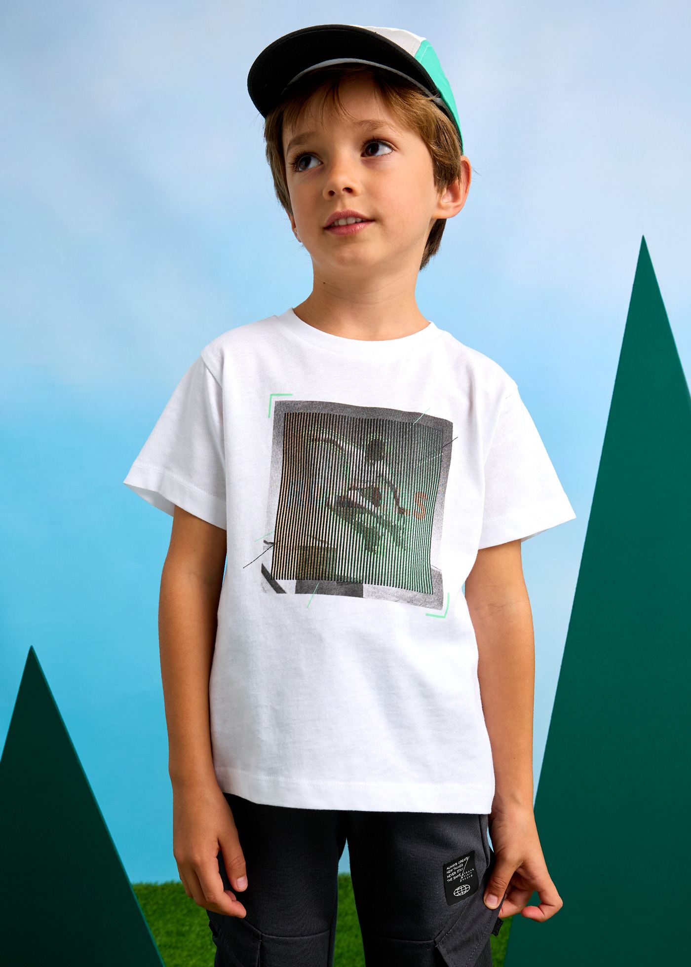 Camiseta estampado lenticular niño