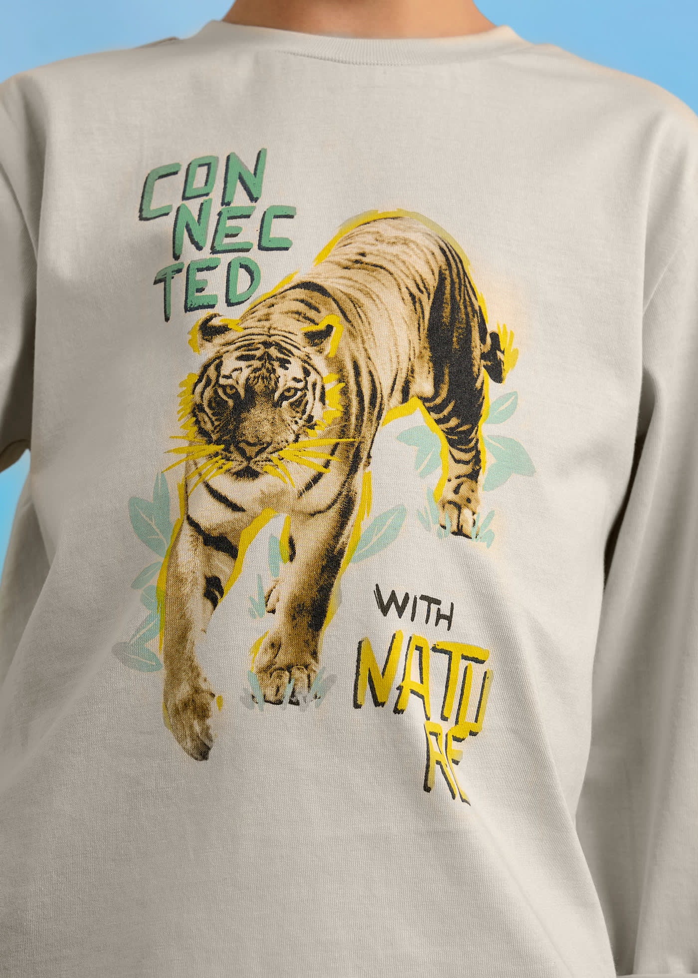 Camiseta manga larga tigre niño