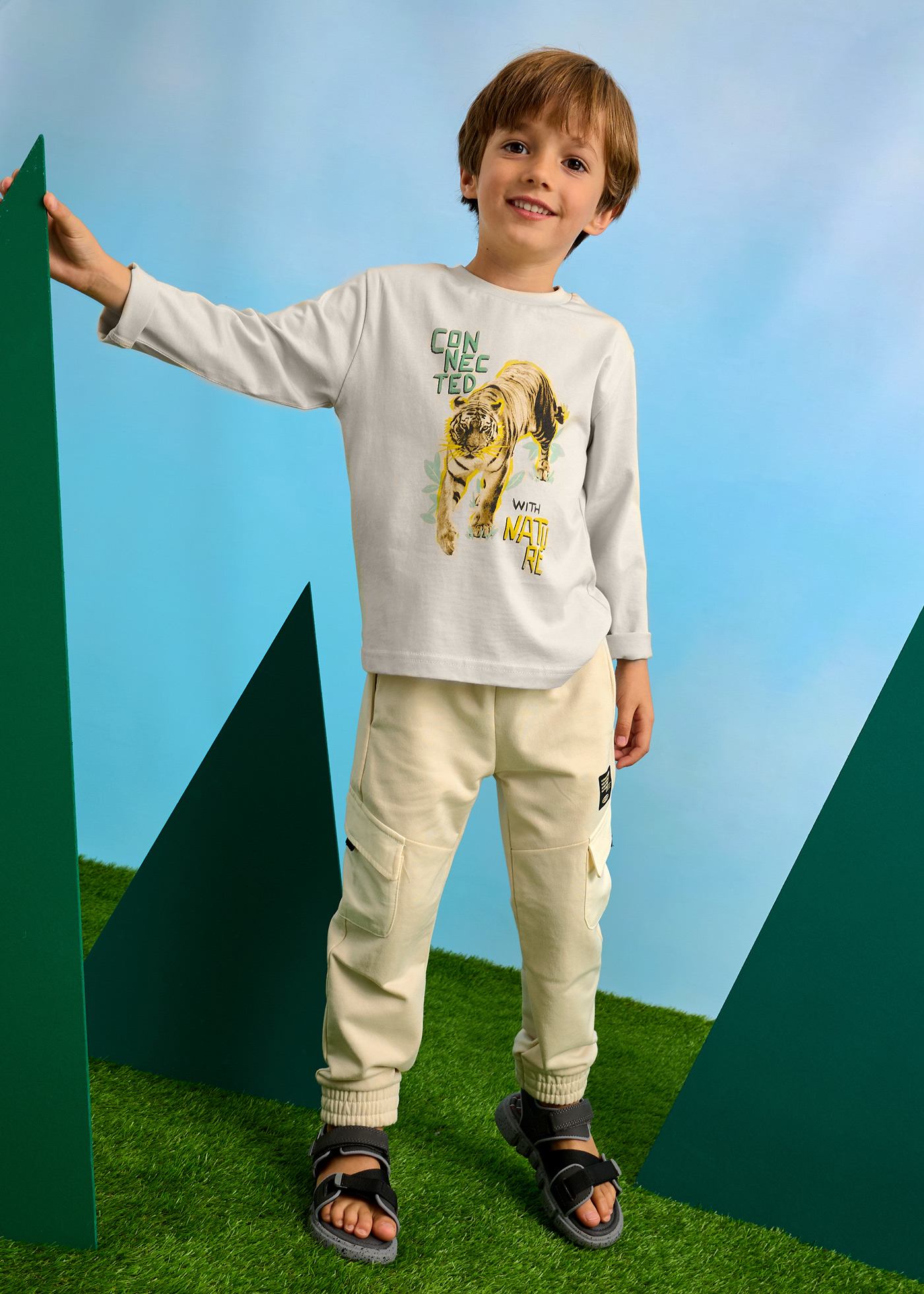 Boy Long Sleeve Tiger T-Shirt