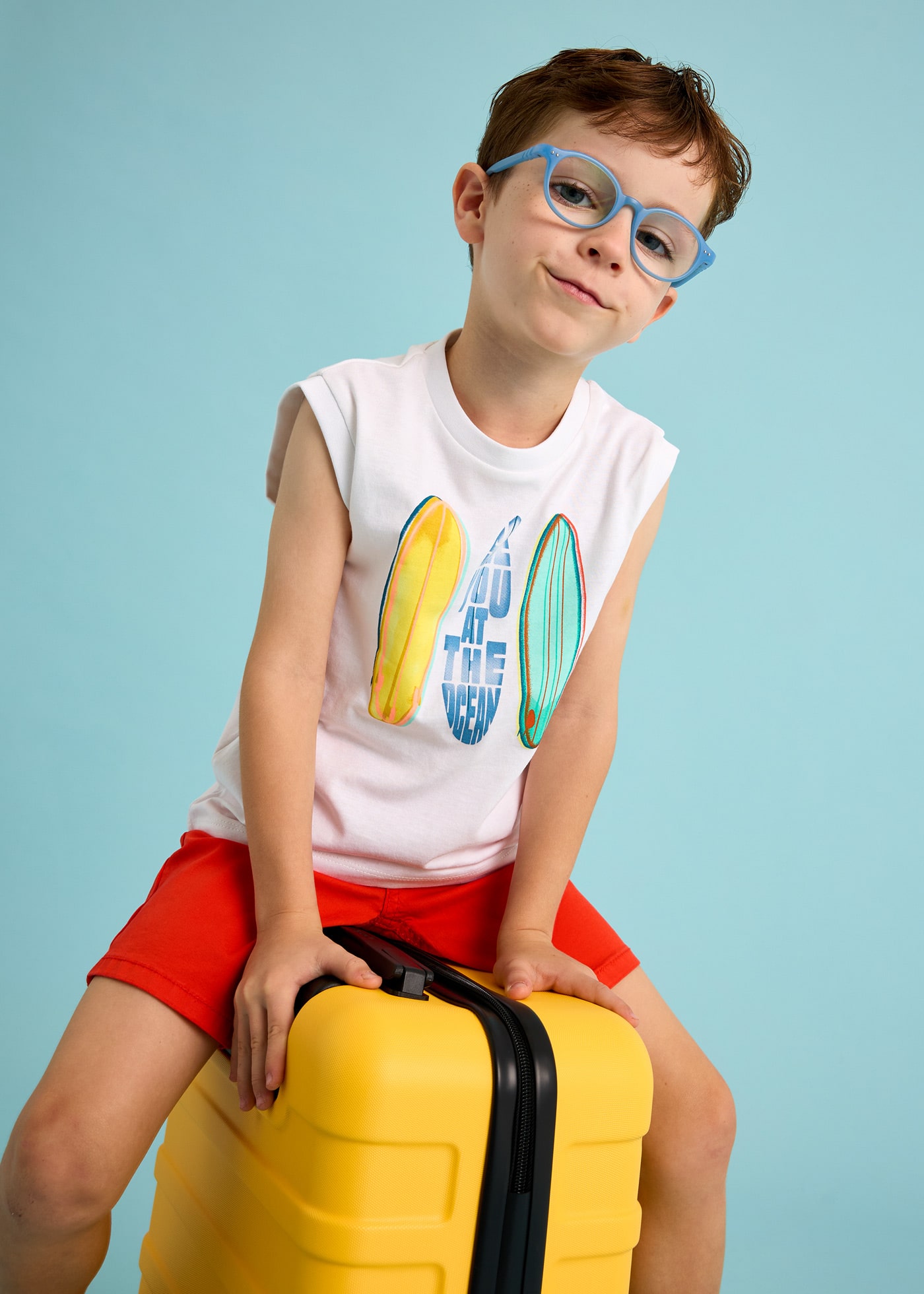 Camiseta sin mangas gráfica niño