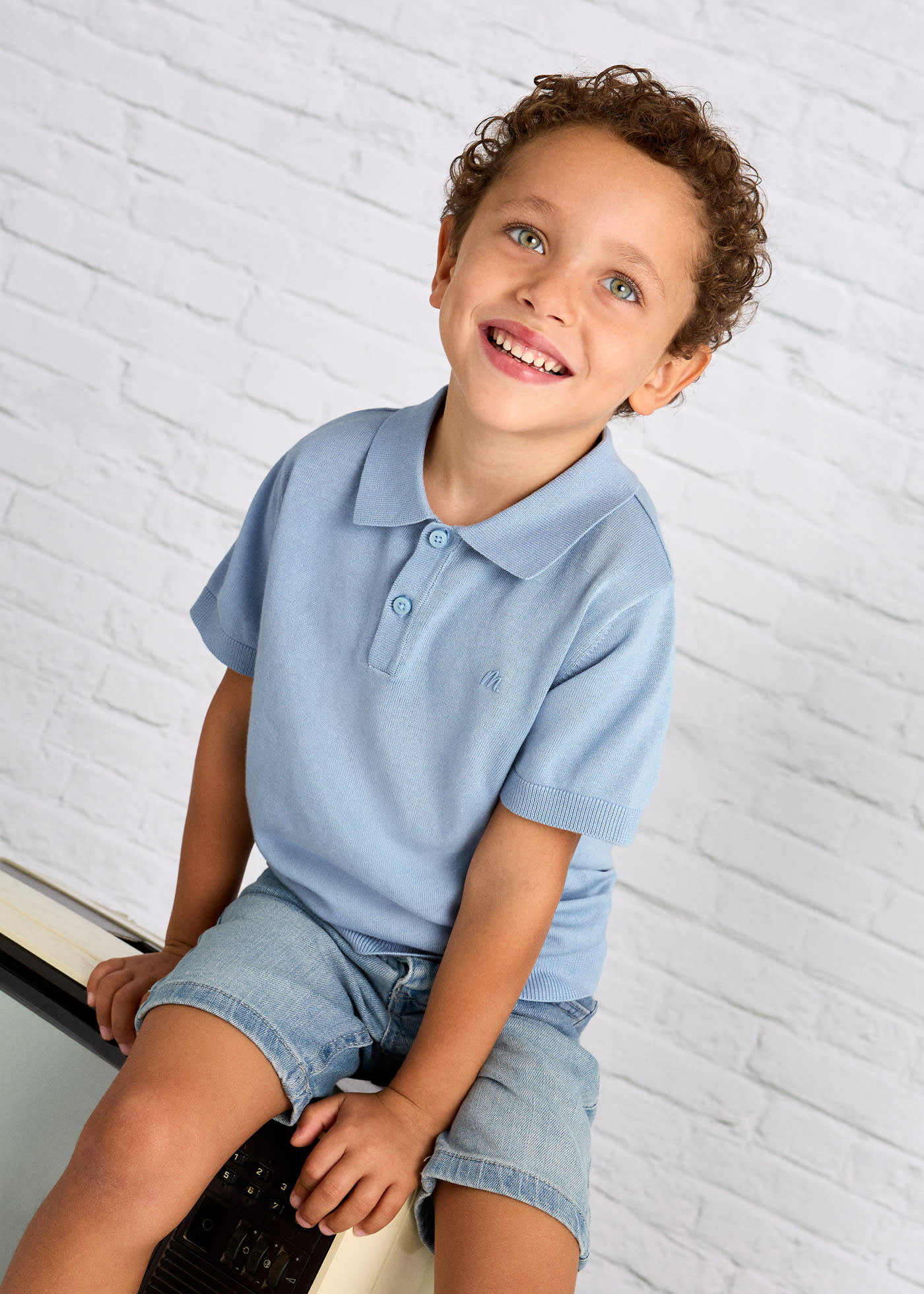 Boy Knit Polo Shirt