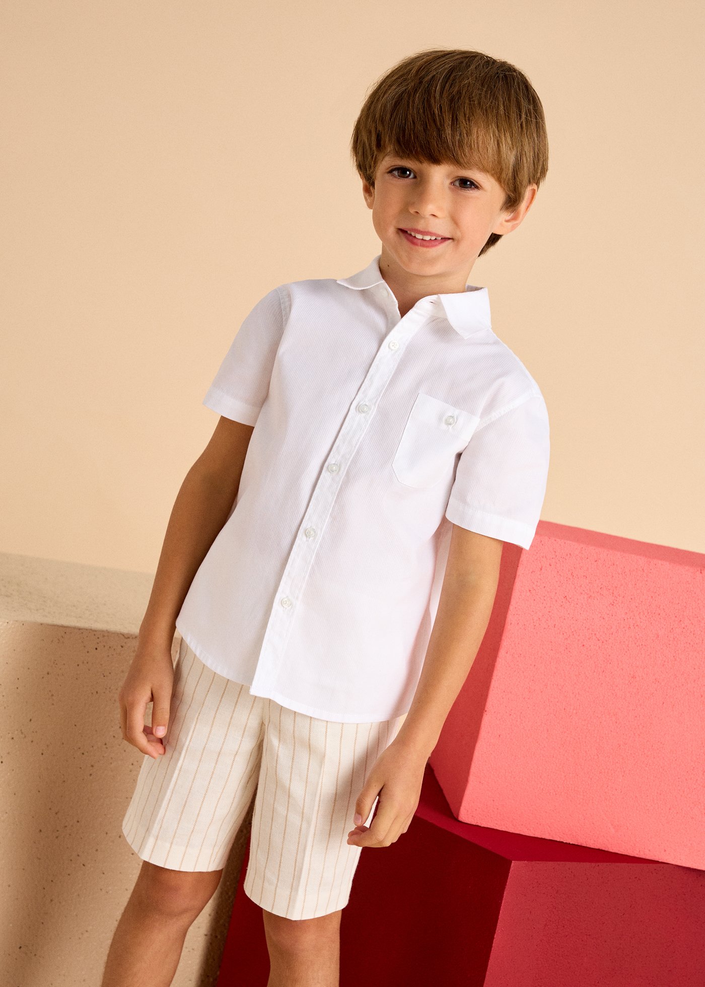 Camisa elegante bolso menino