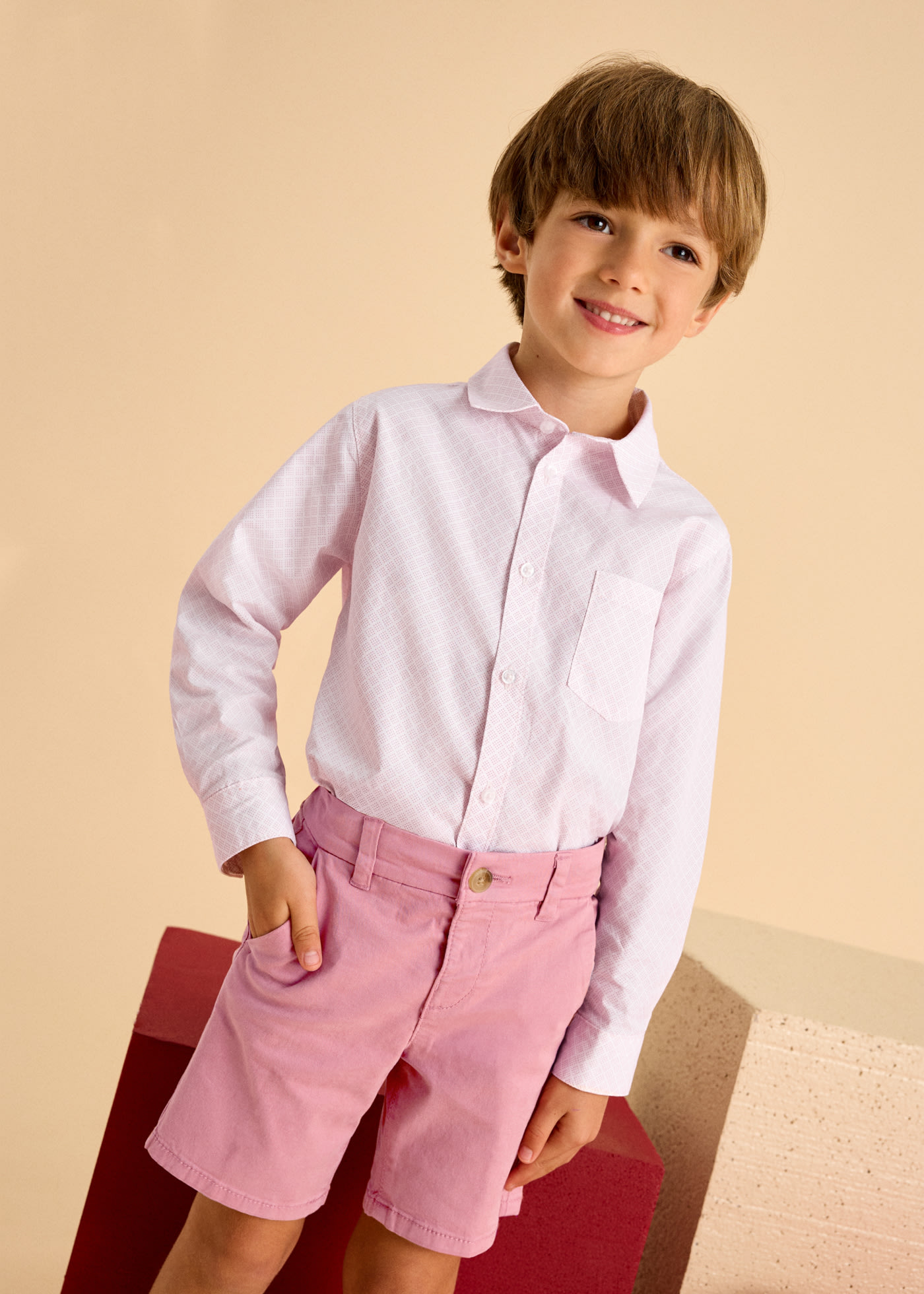 Camicia manica lunga stampata bambino