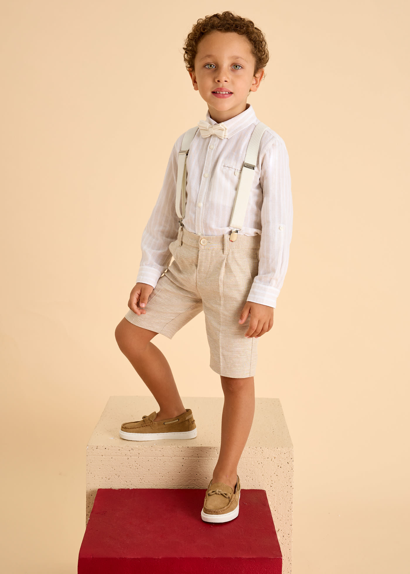 Camicia manica lunga lino bambino