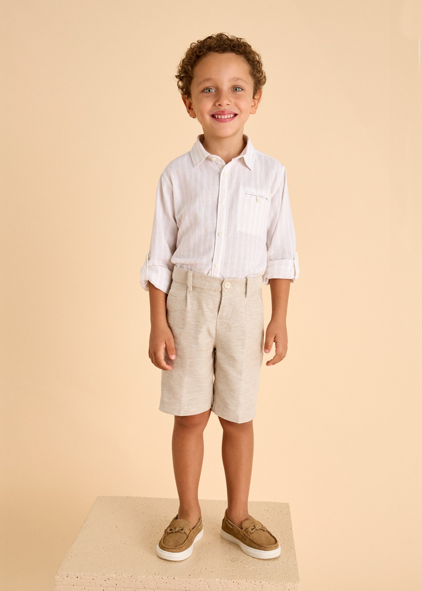 Bermuda elegante lino bambino