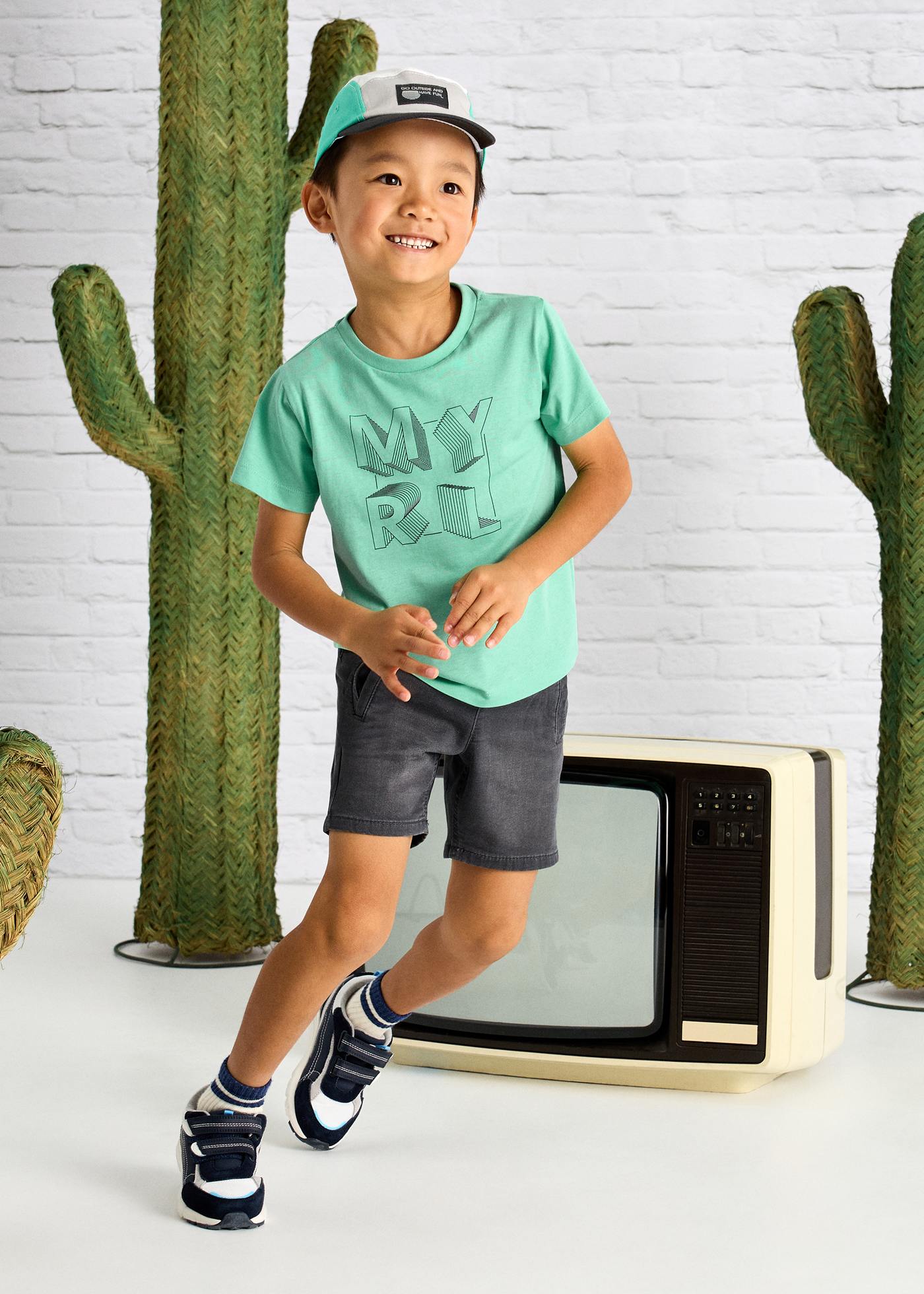 Bermuda jeans vita elasticizzata bambino