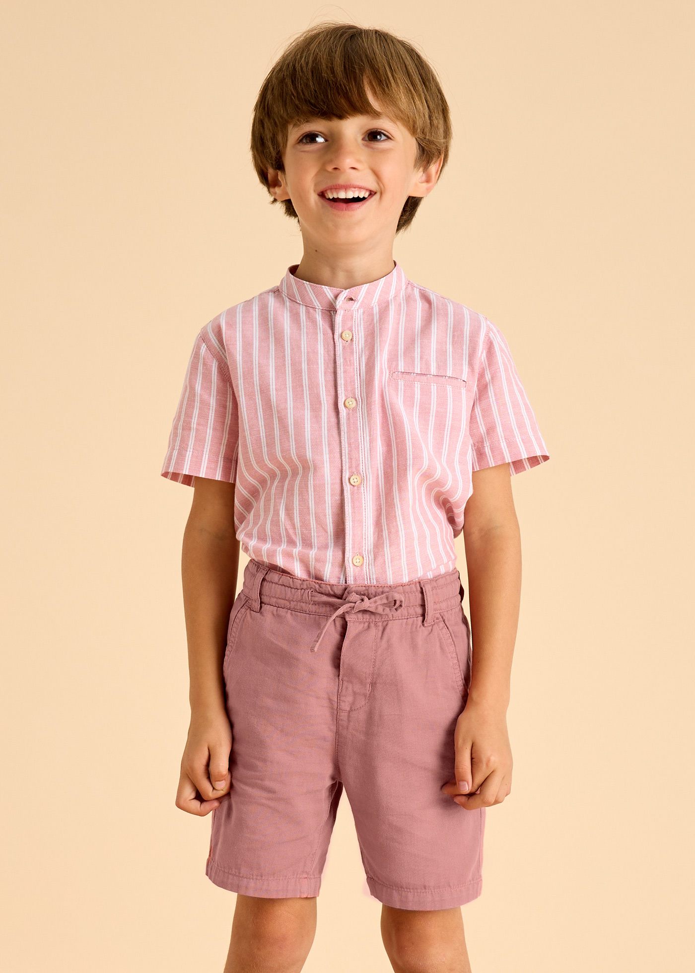 Bermuda cordón con lino niño