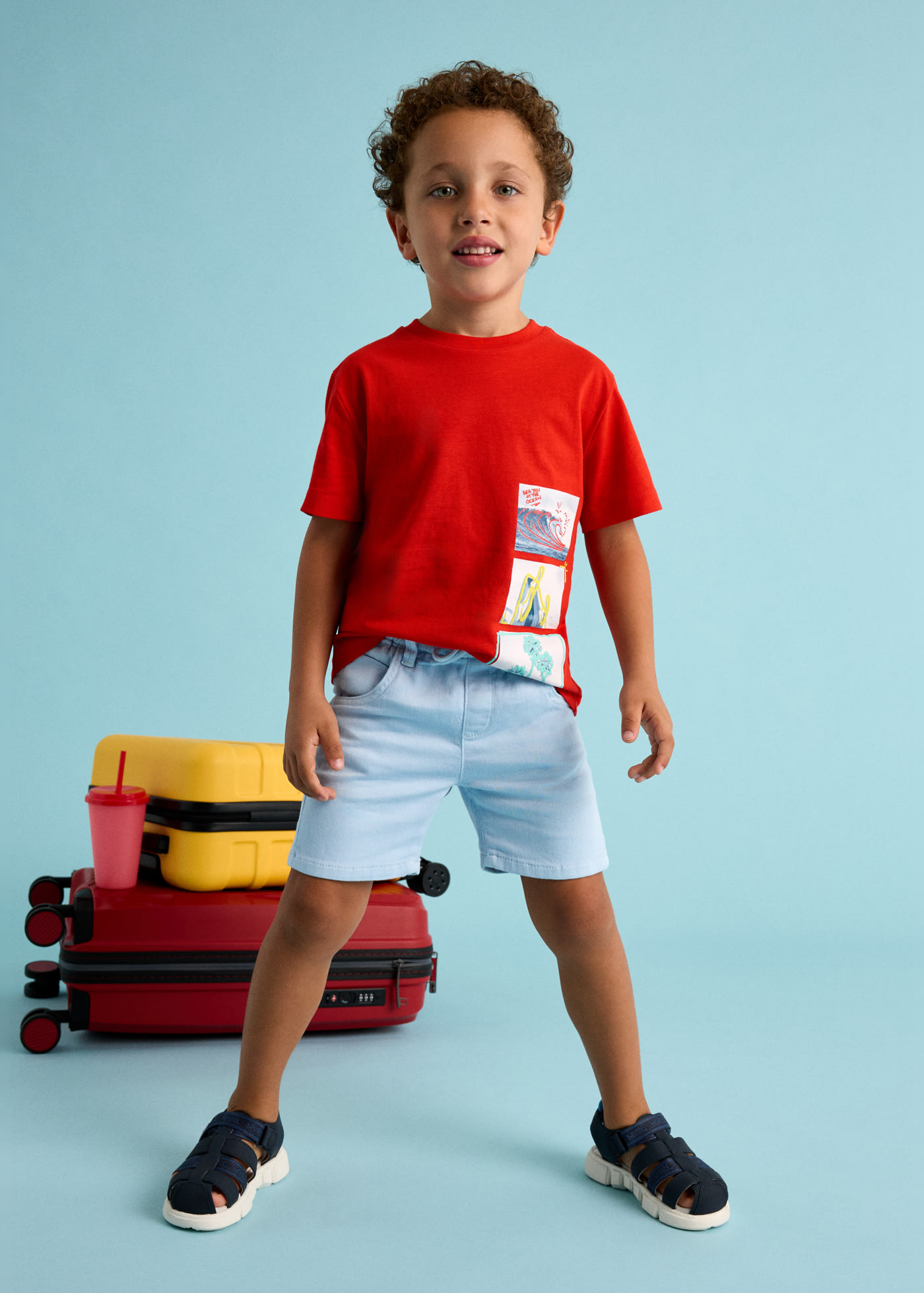 Bermuda cordón sarga niño