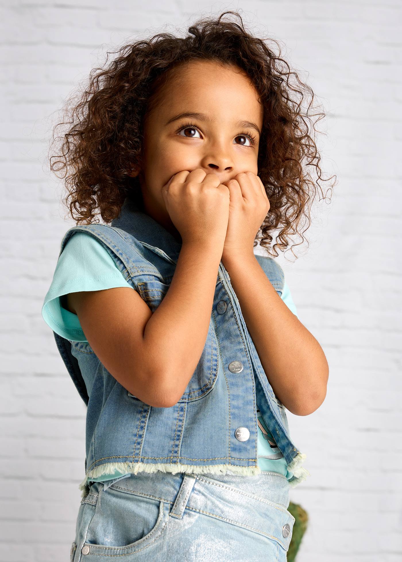 Gilet en denim fille