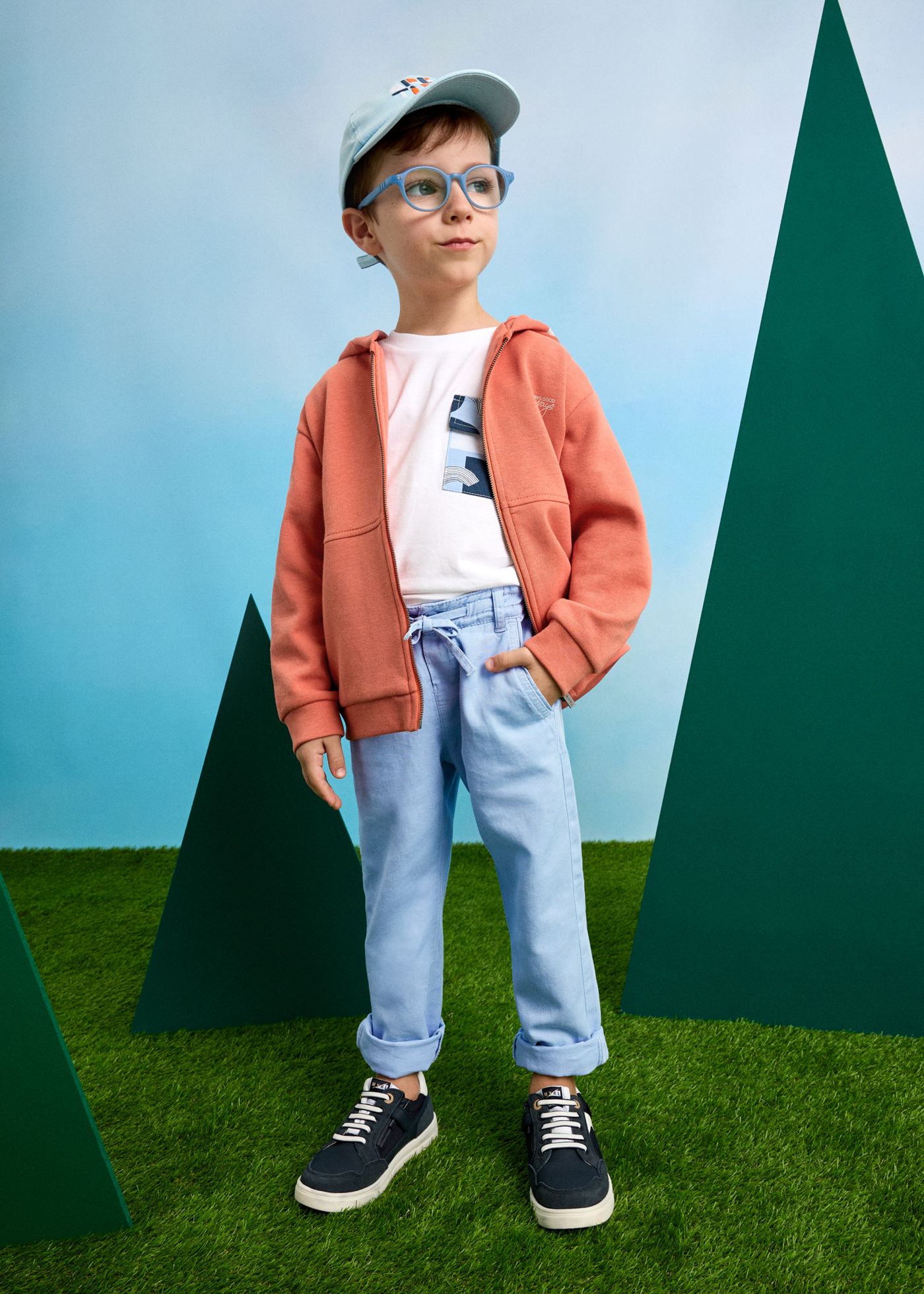 Pantalón cordón con lino niño