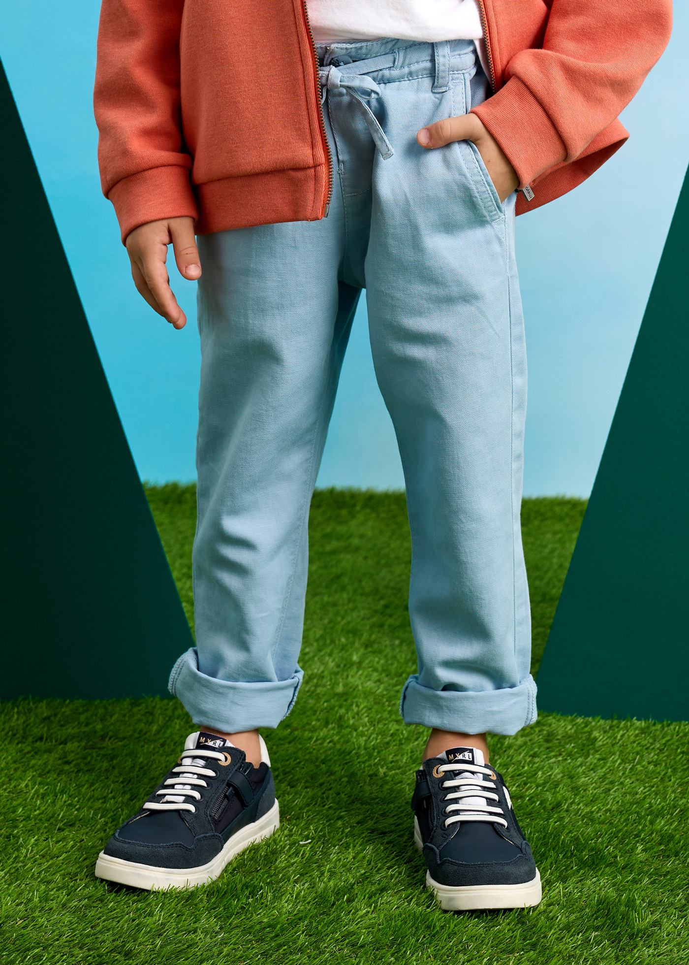 Pantalón cordón con lino niño