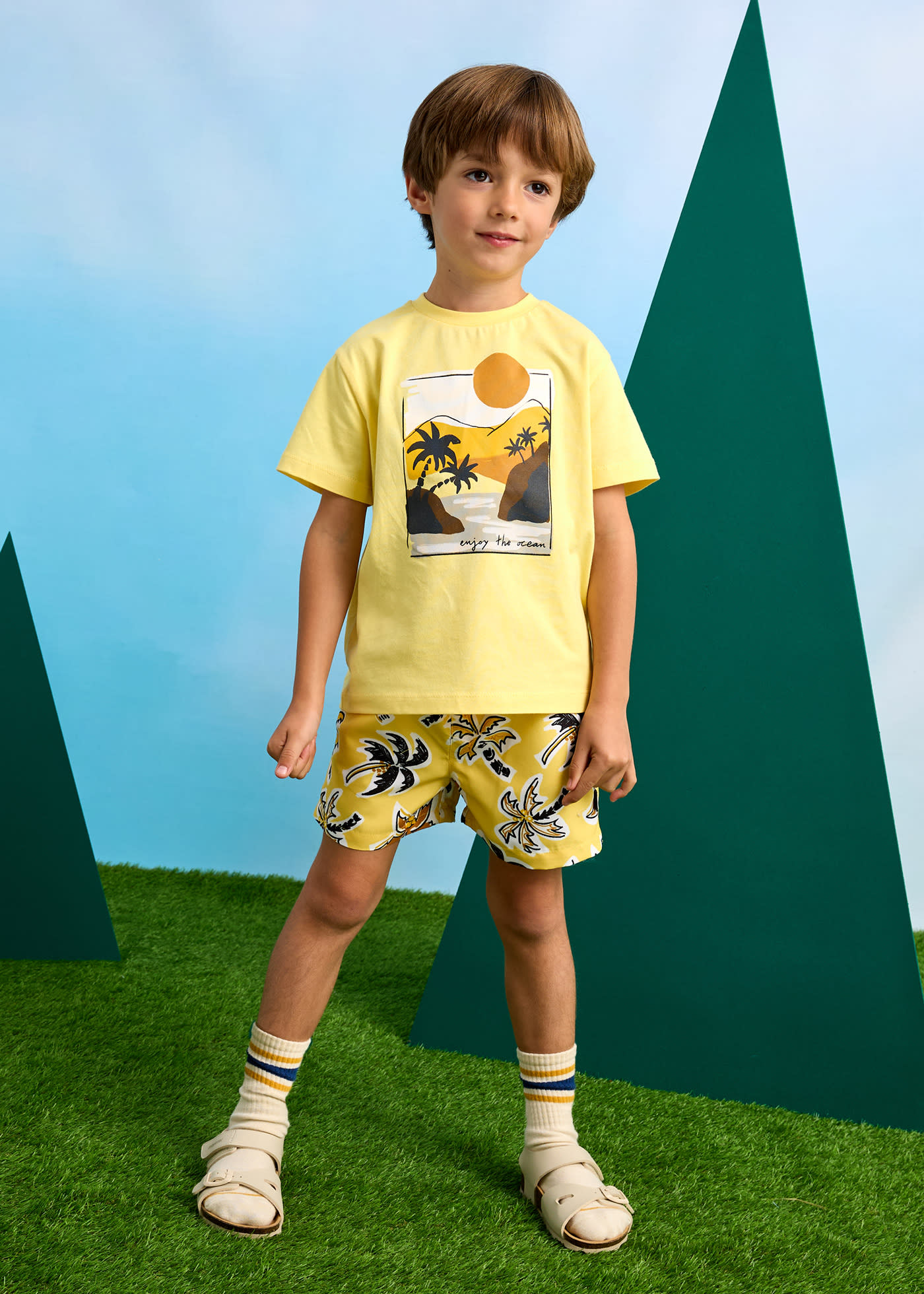 Boy print swimming shorts