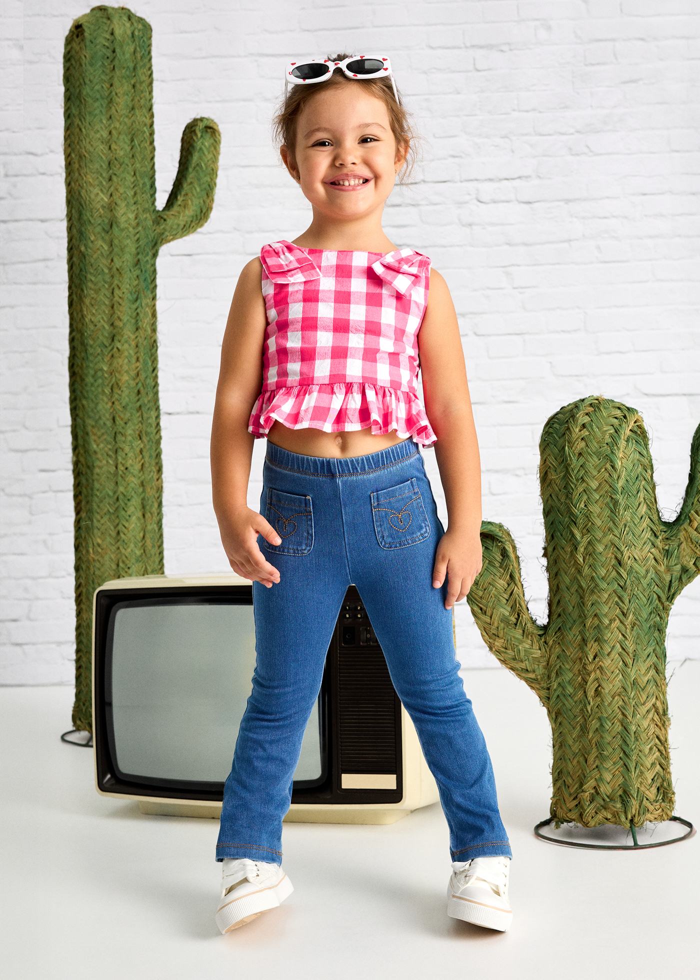 Leggings jeans a campana  bambina