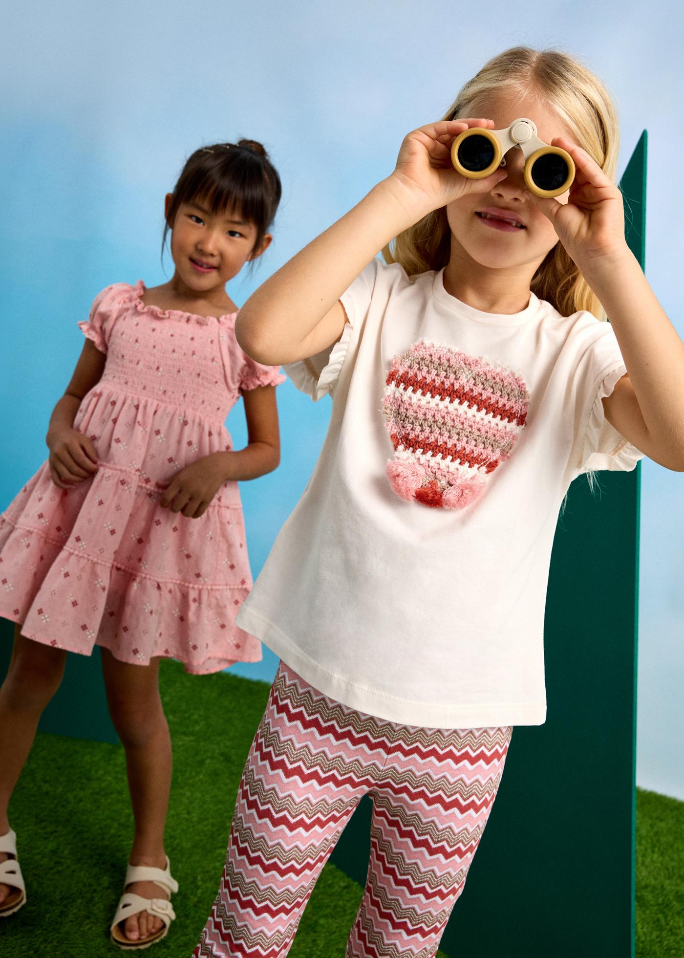 Completo leggings a campana e maglietta bambina