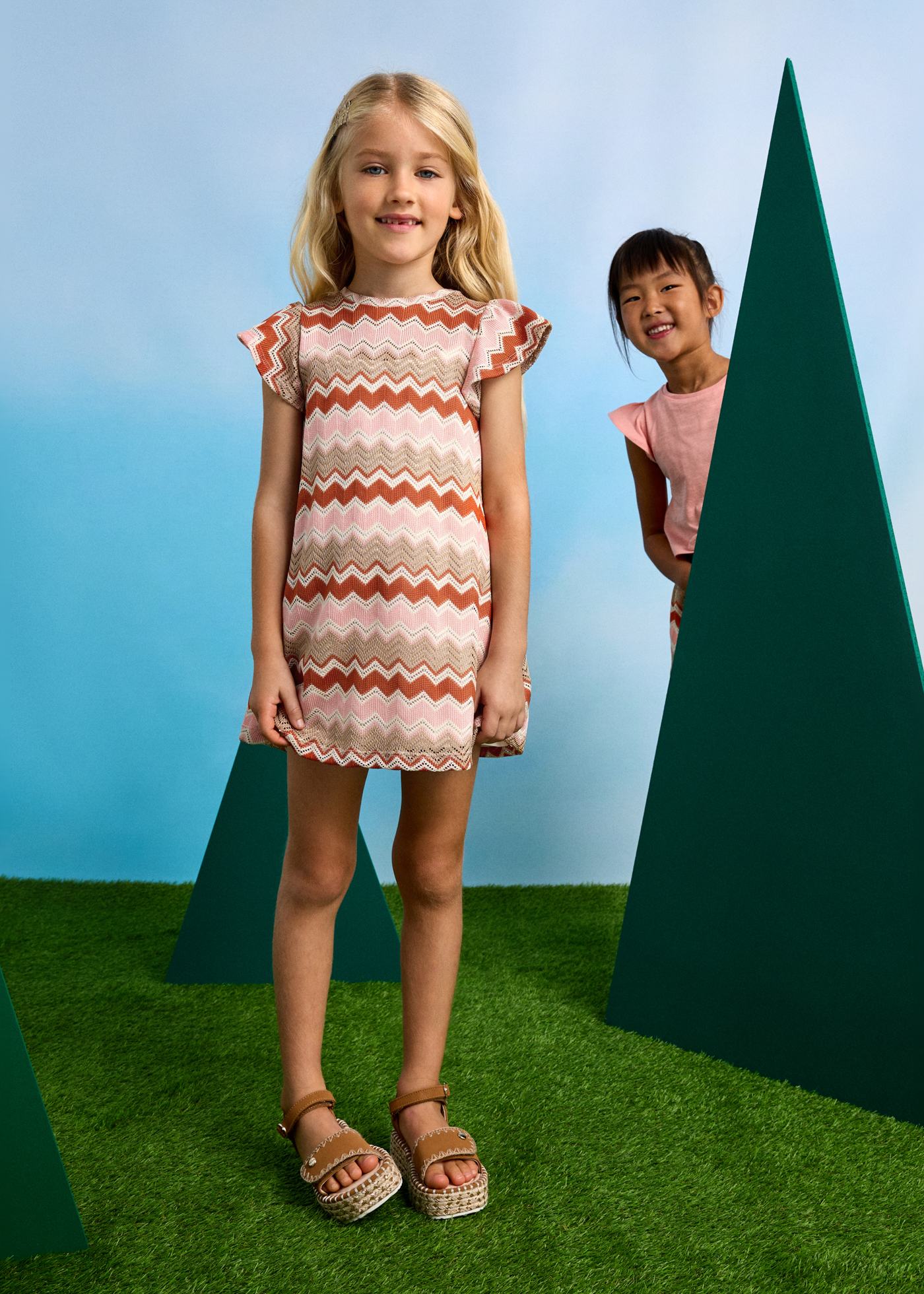 Vestito zigzag bambina
