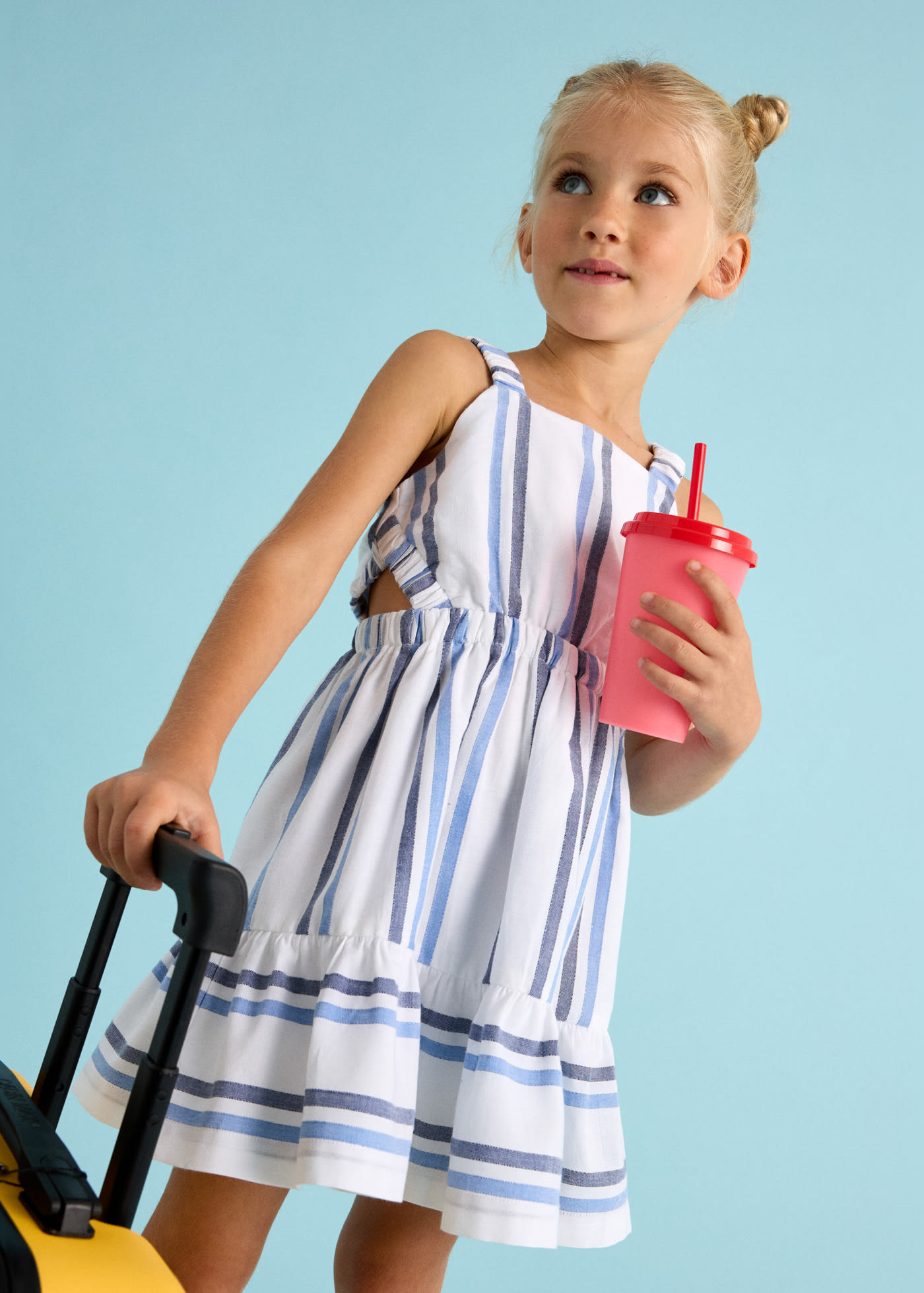 Vestito righe bambina