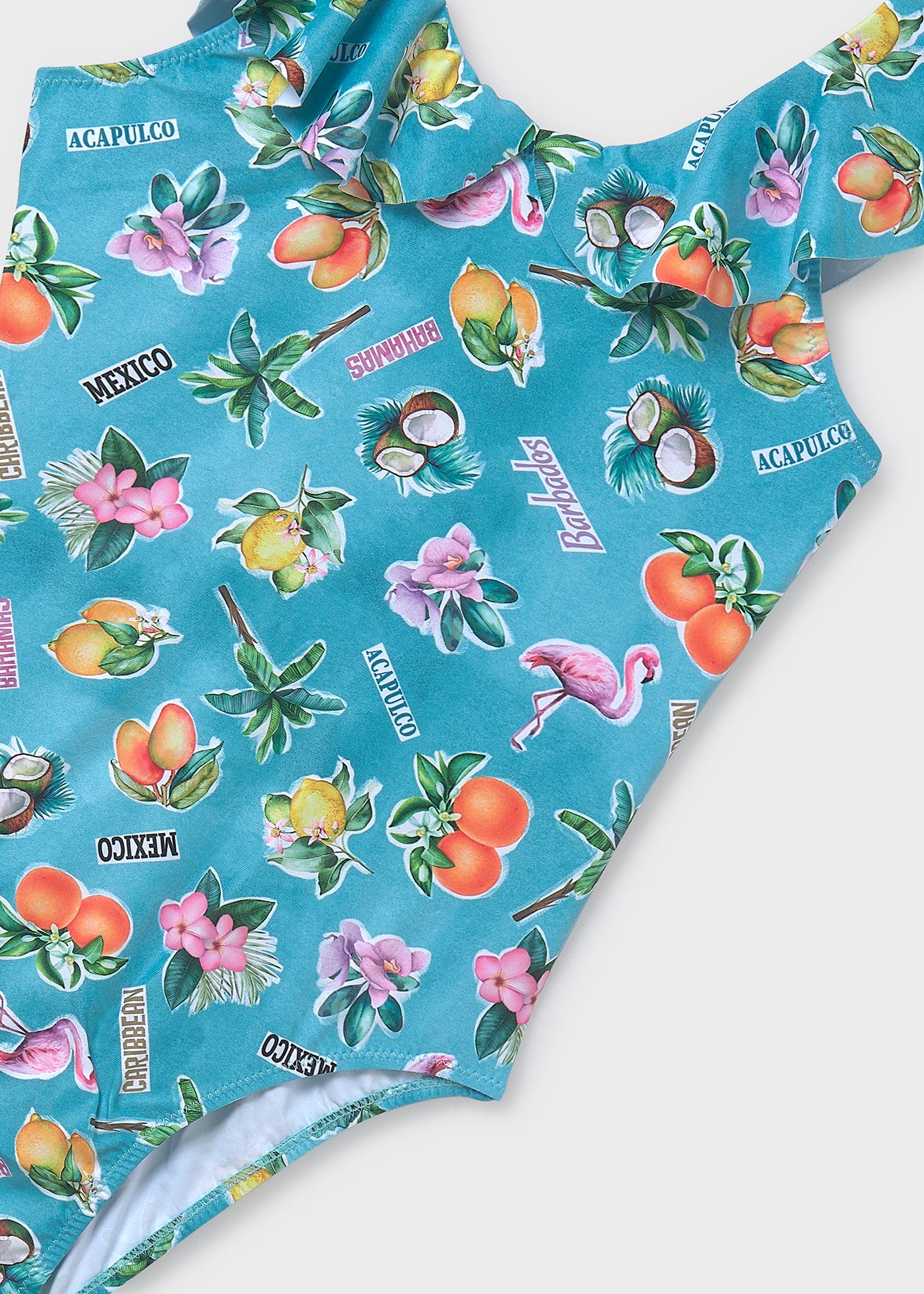 Maillot de bain à volants pour fille