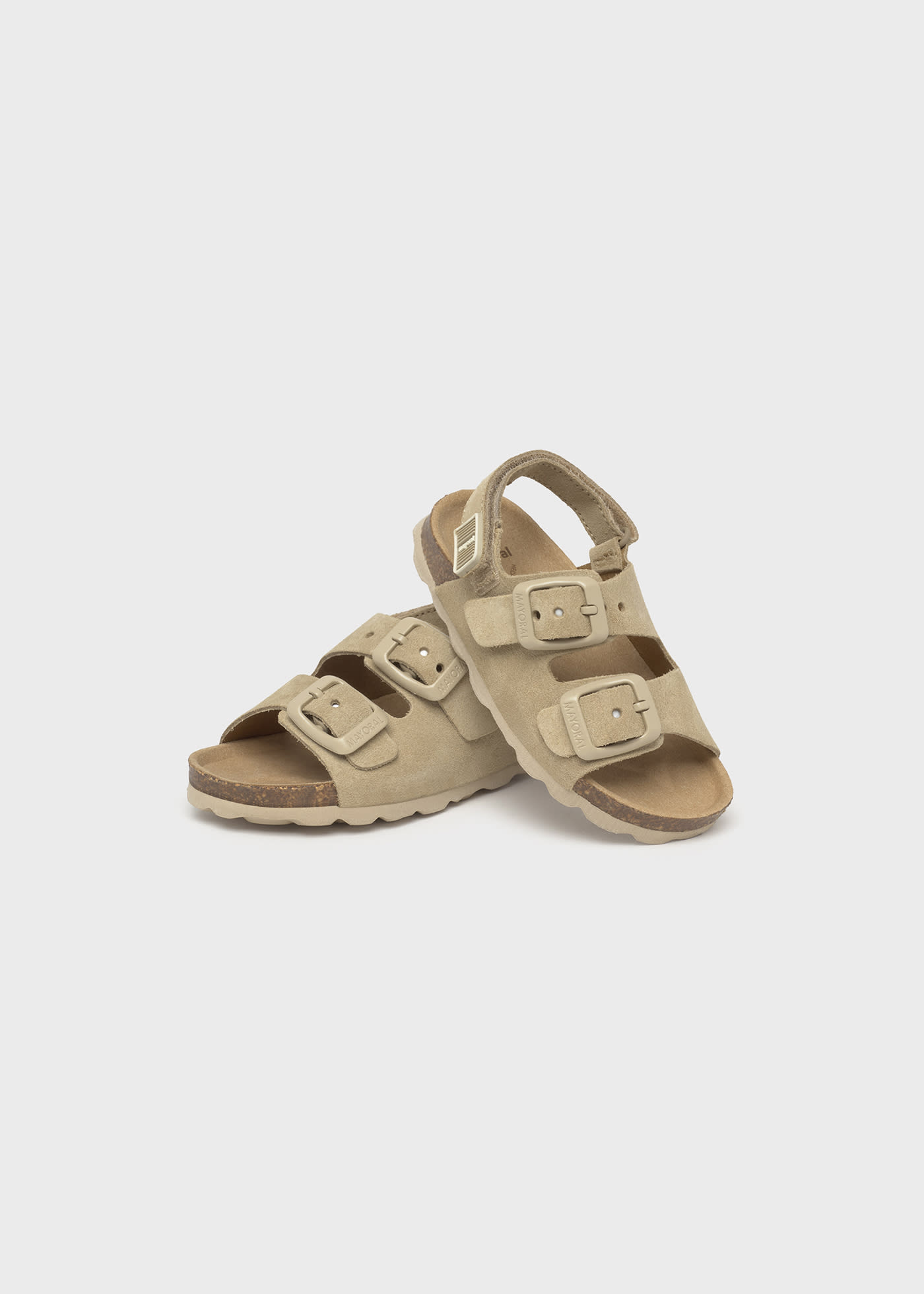 Sandali fibbie pelle neonata
