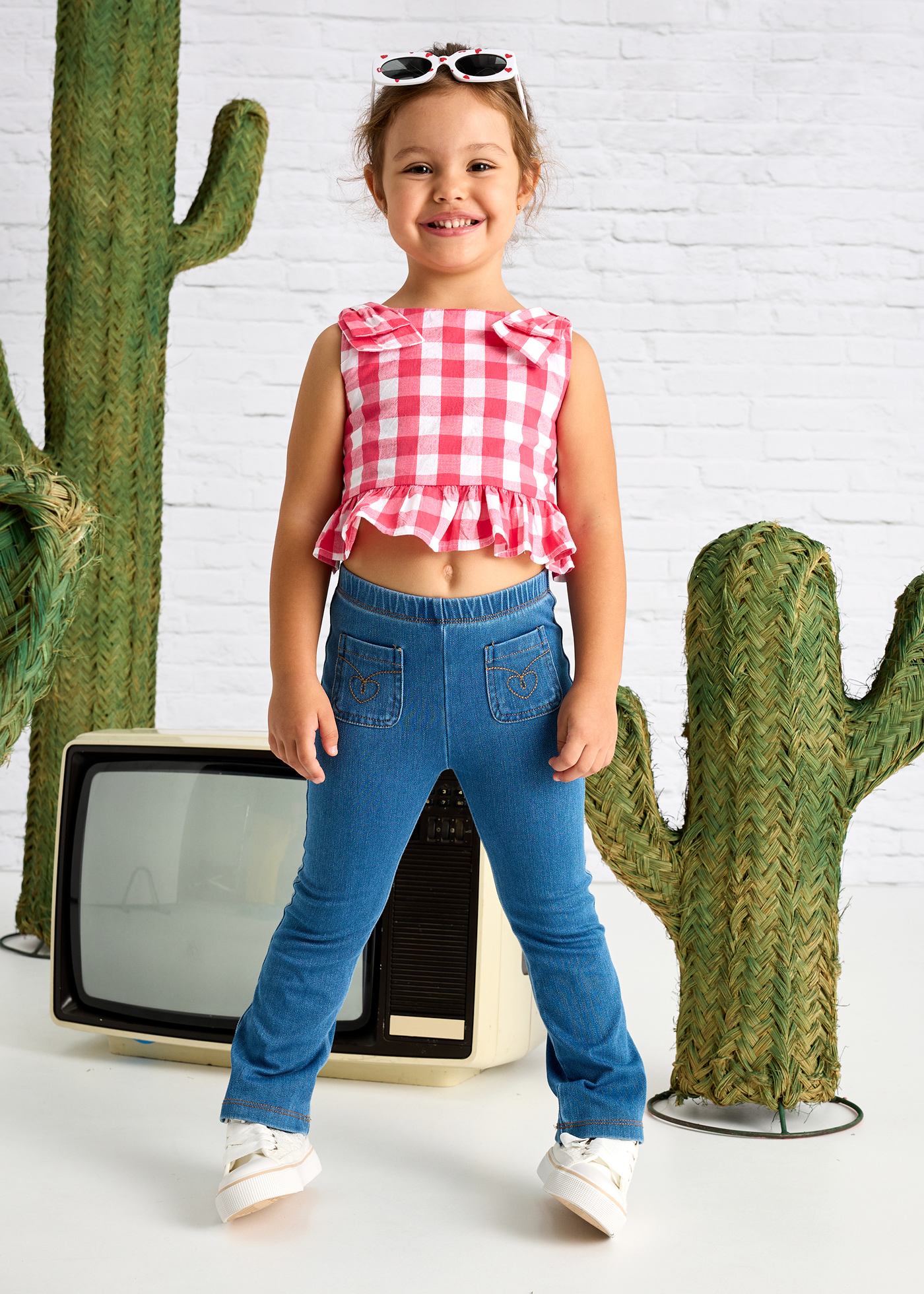 Leggings jeans a campana  bambina