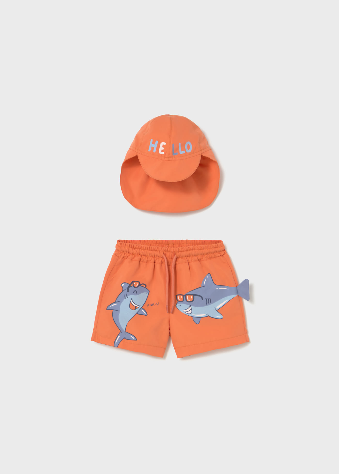 Set maillot de bain et chapeau interactif protection solaire bébé