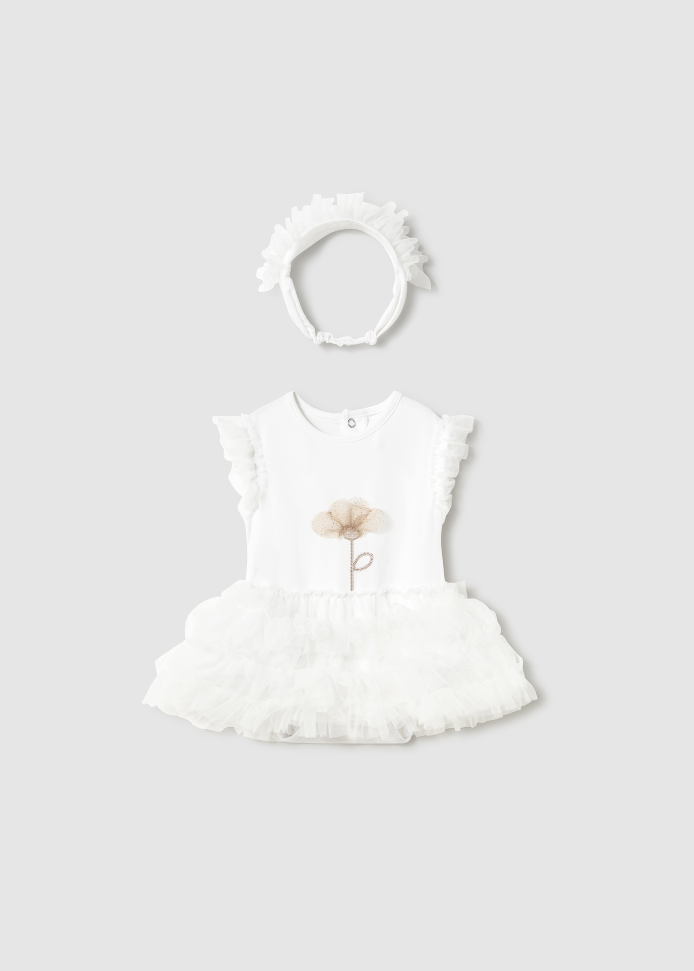 Newborn Tutu Bodysuit with Headband