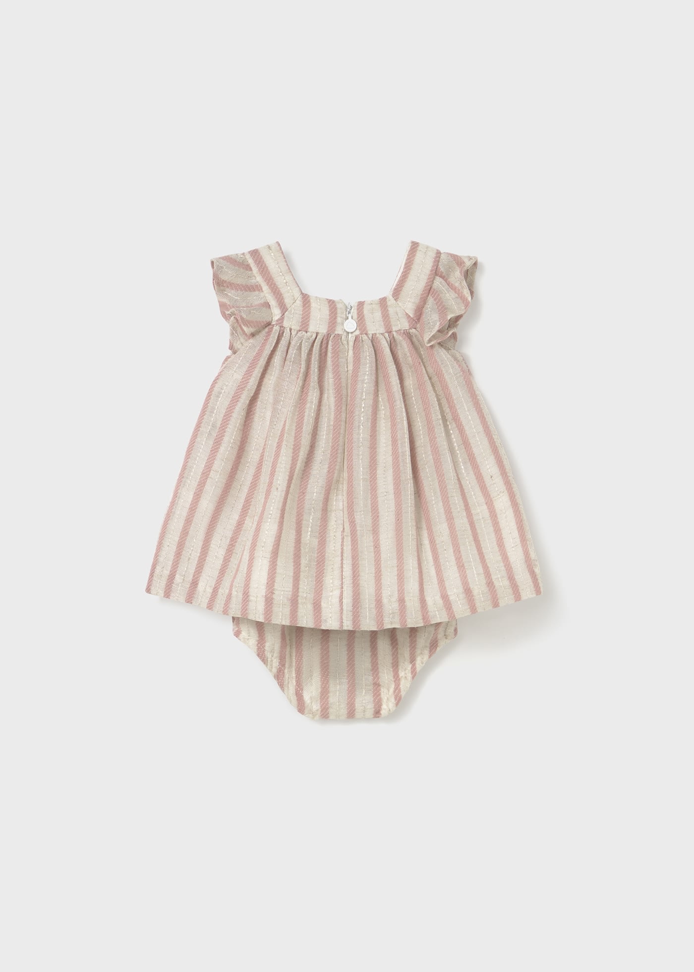 Newborn Striped Linen Dress with Bloomers