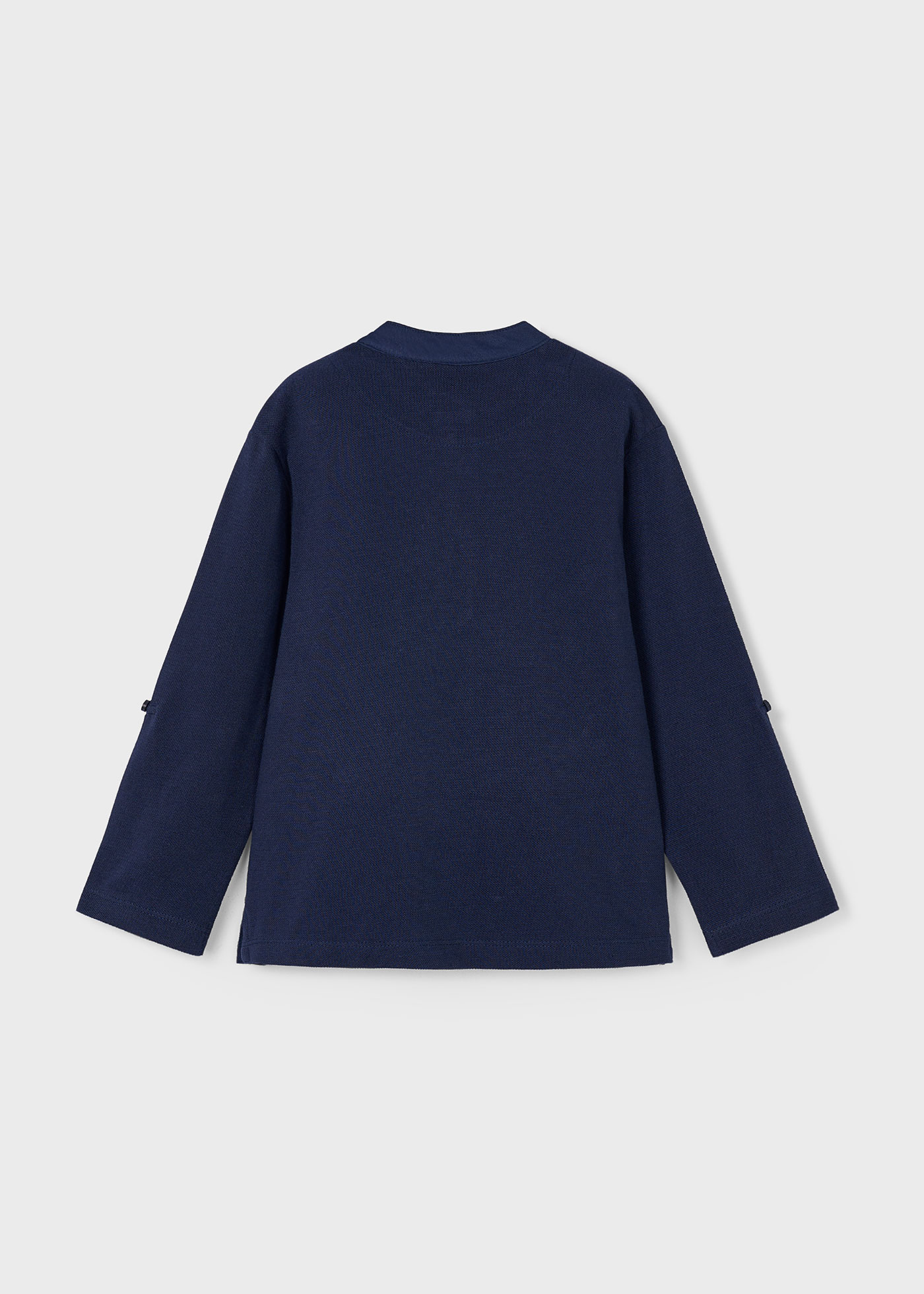 Boy Long Sleeve Mandarin Collar Polo