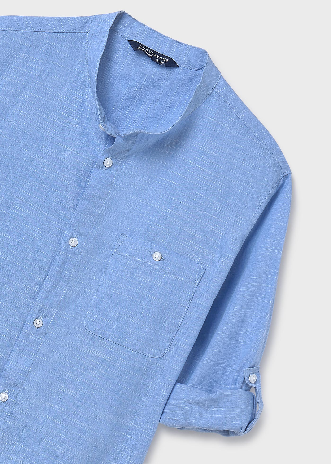 Camicia manica lunga colletto coreana ragazzo