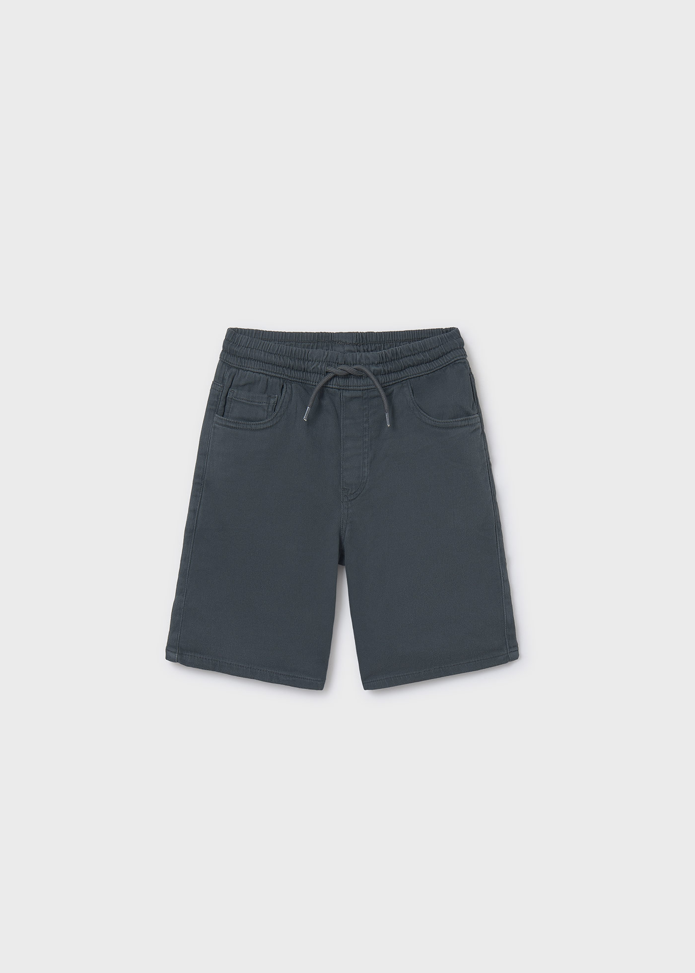 Boy twill shorts with drawstring