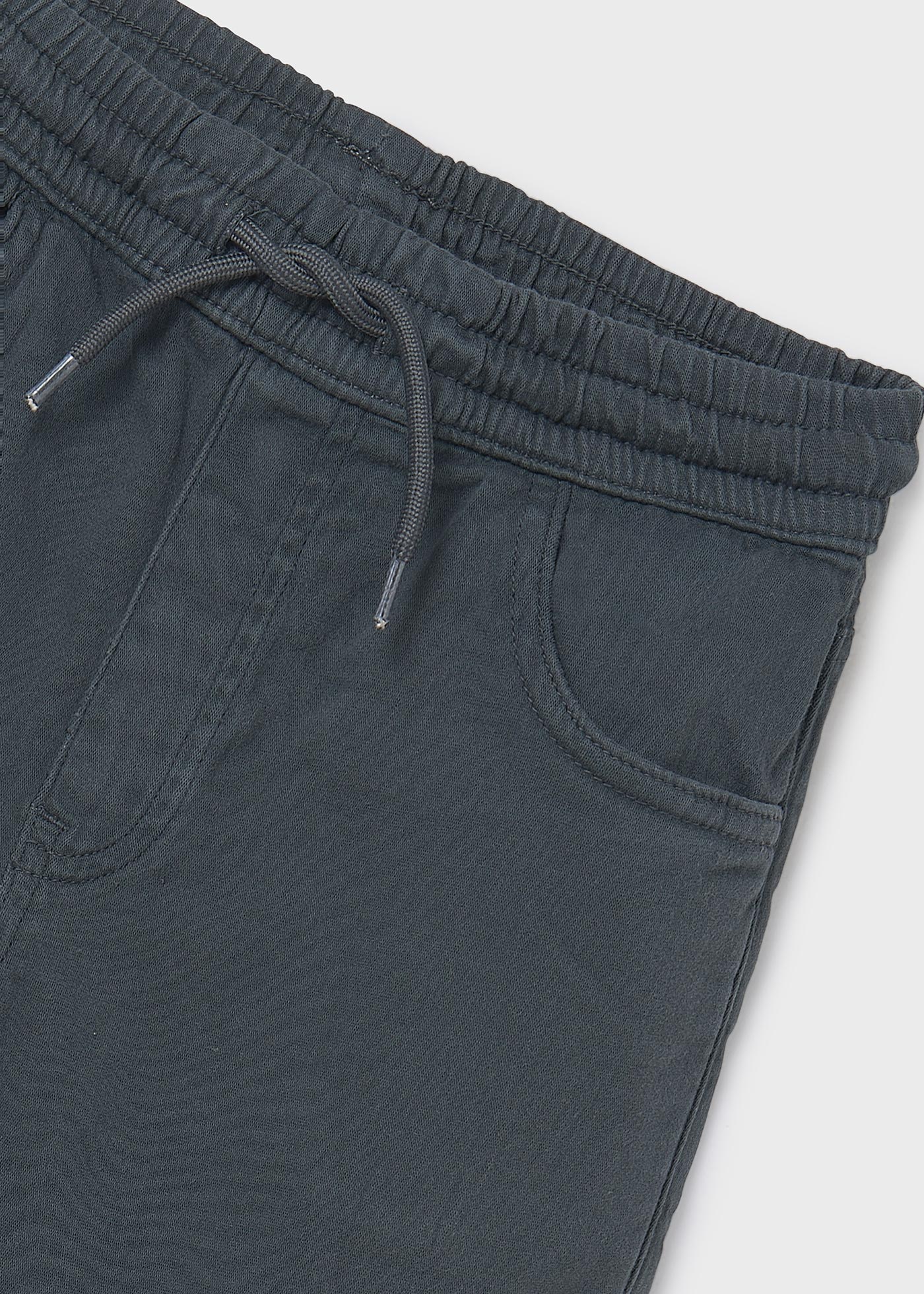 Boy twill shorts with drawstring