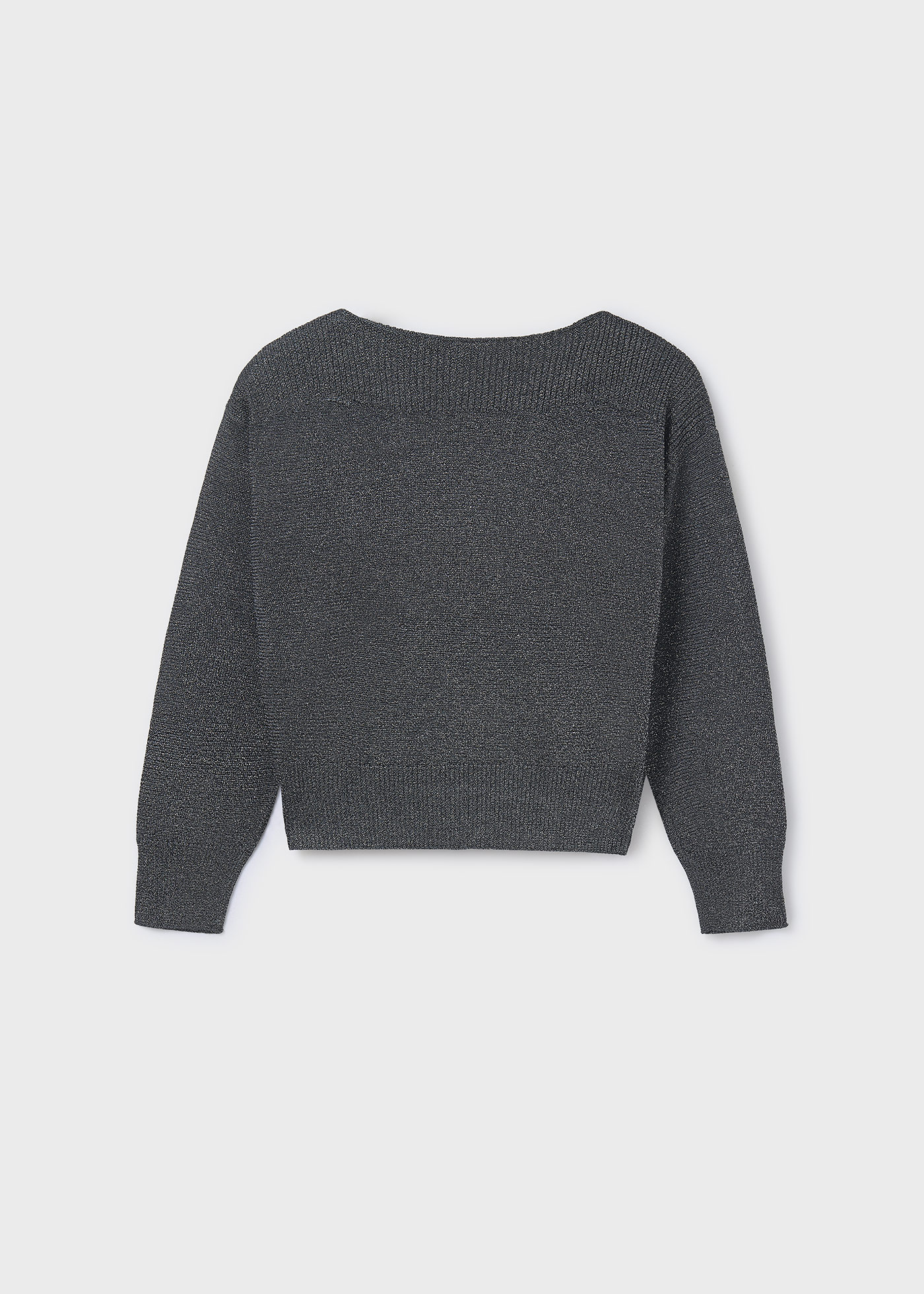 Girl Sweater with Ribbed Details