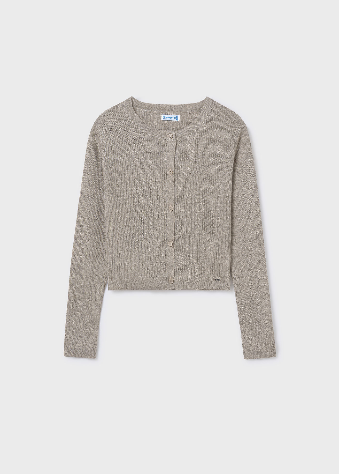 Girl ribbed tricot cardigan