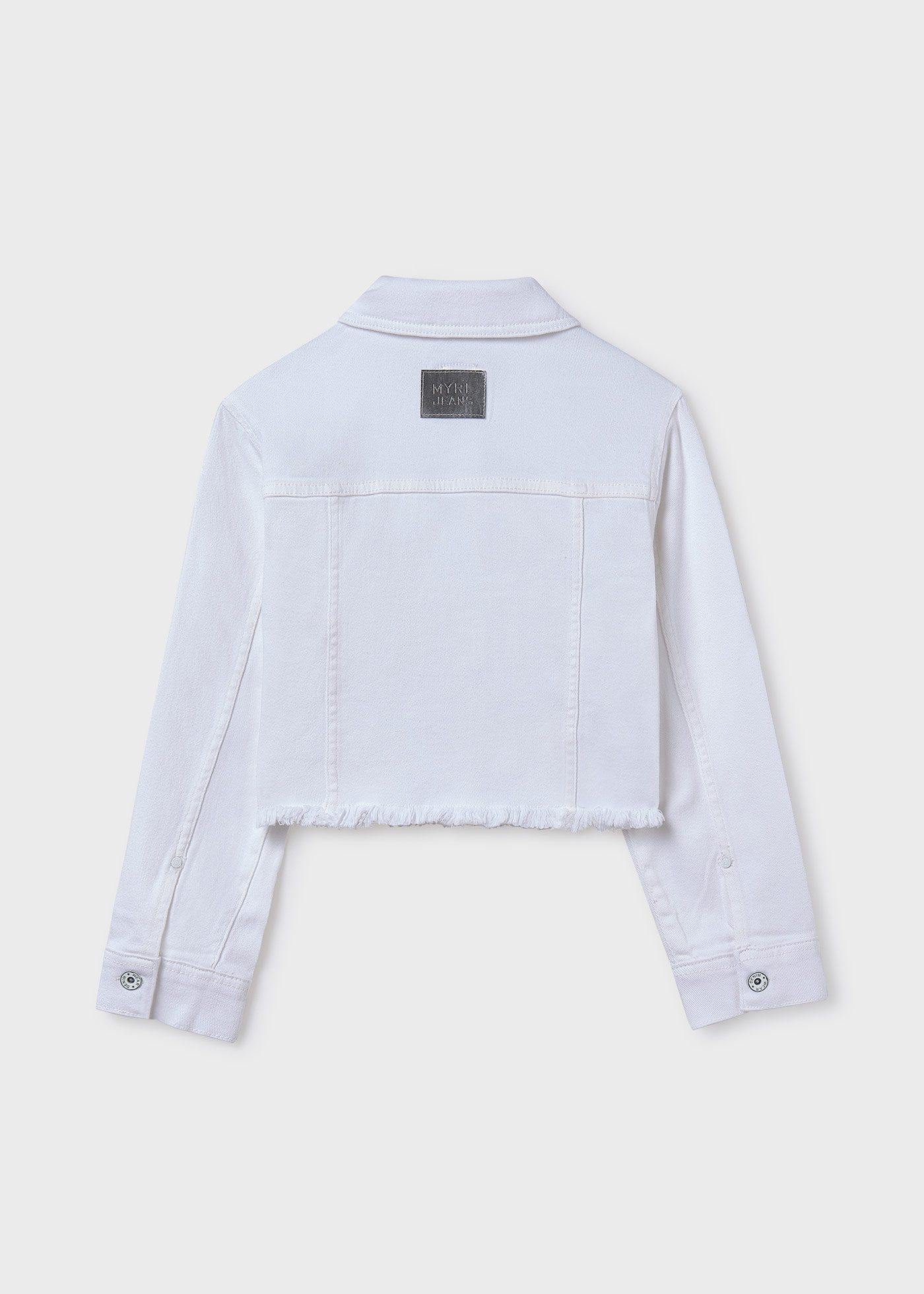 Giubbotto orlo sfrangiato twill ragazza