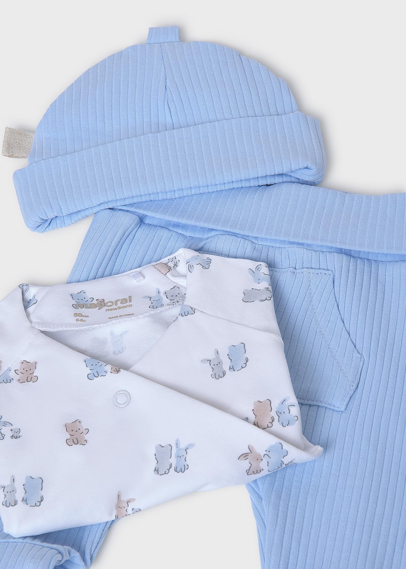 Set de presente 3 peças com gorro bebé