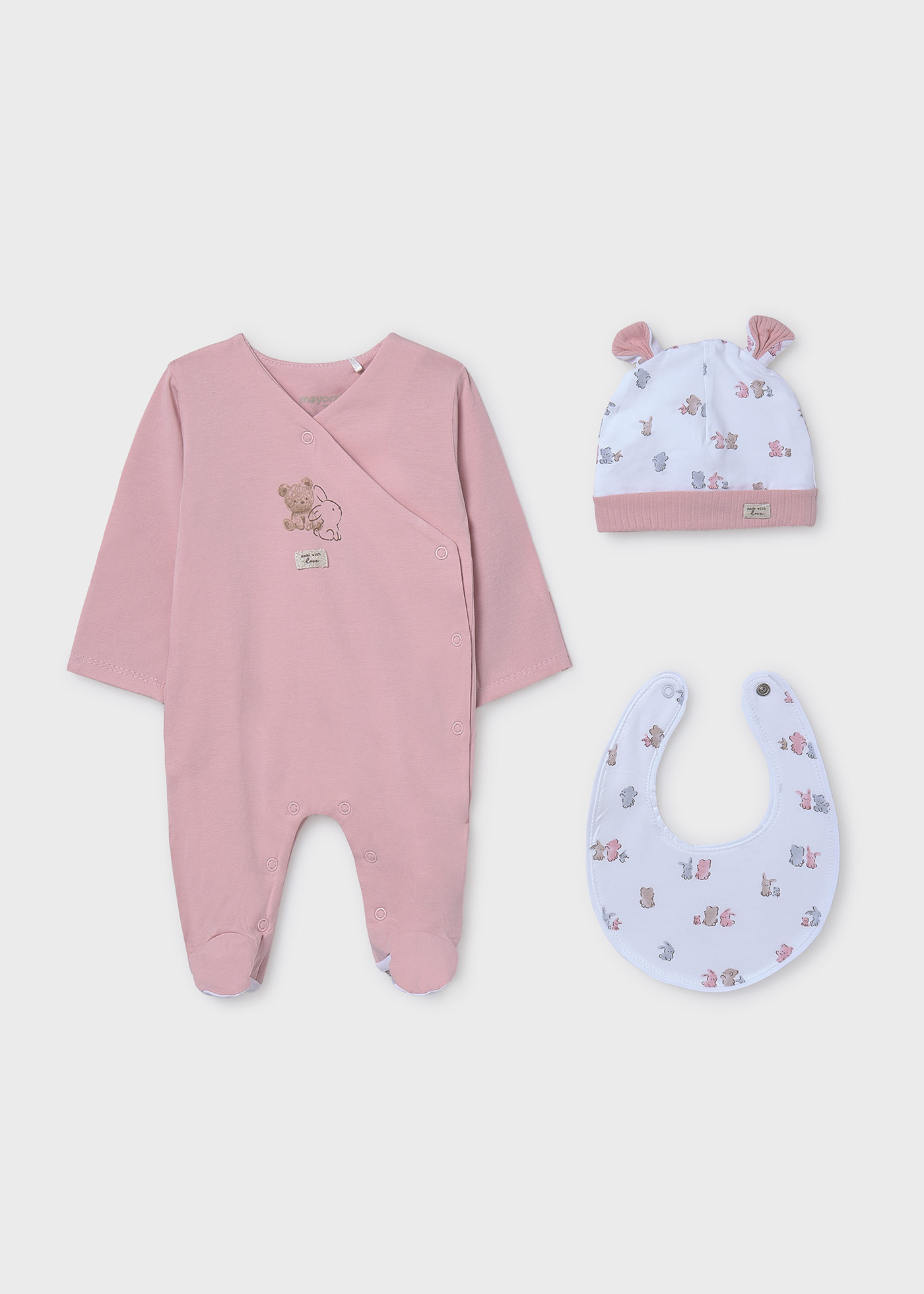 Set cadou 3 piese cu pijama bebe
