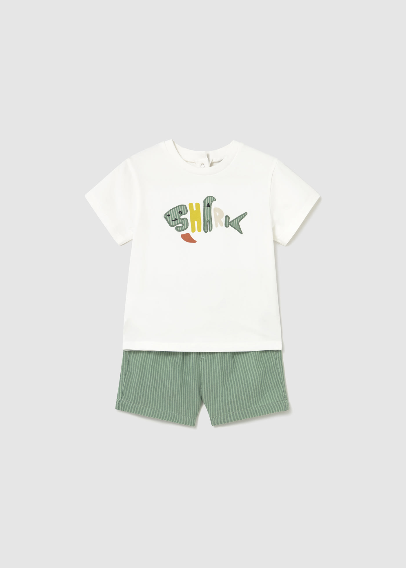 Set bermude si tricou cu rechin bebe