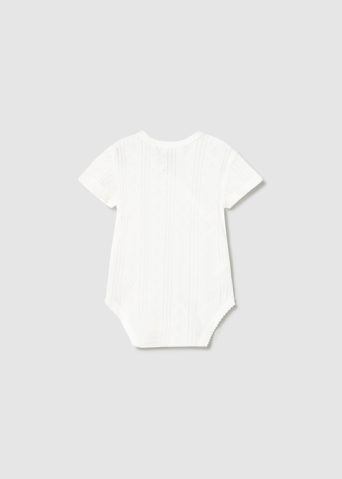 Newborn girl openwork bodysuit