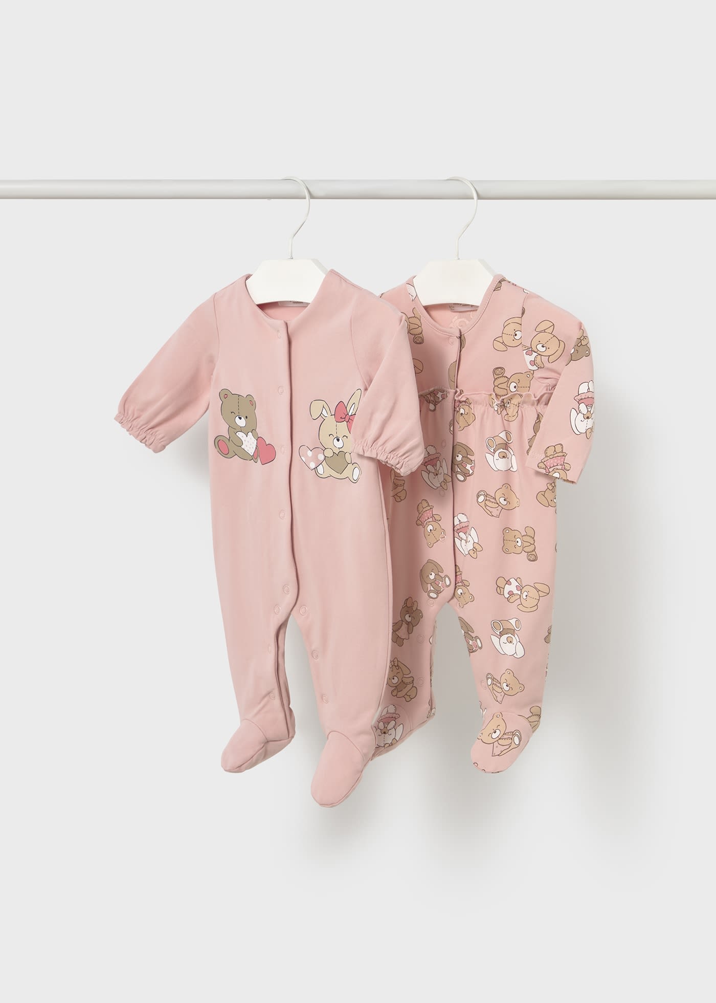 Set 2 pagliaccetti lunghi neonata