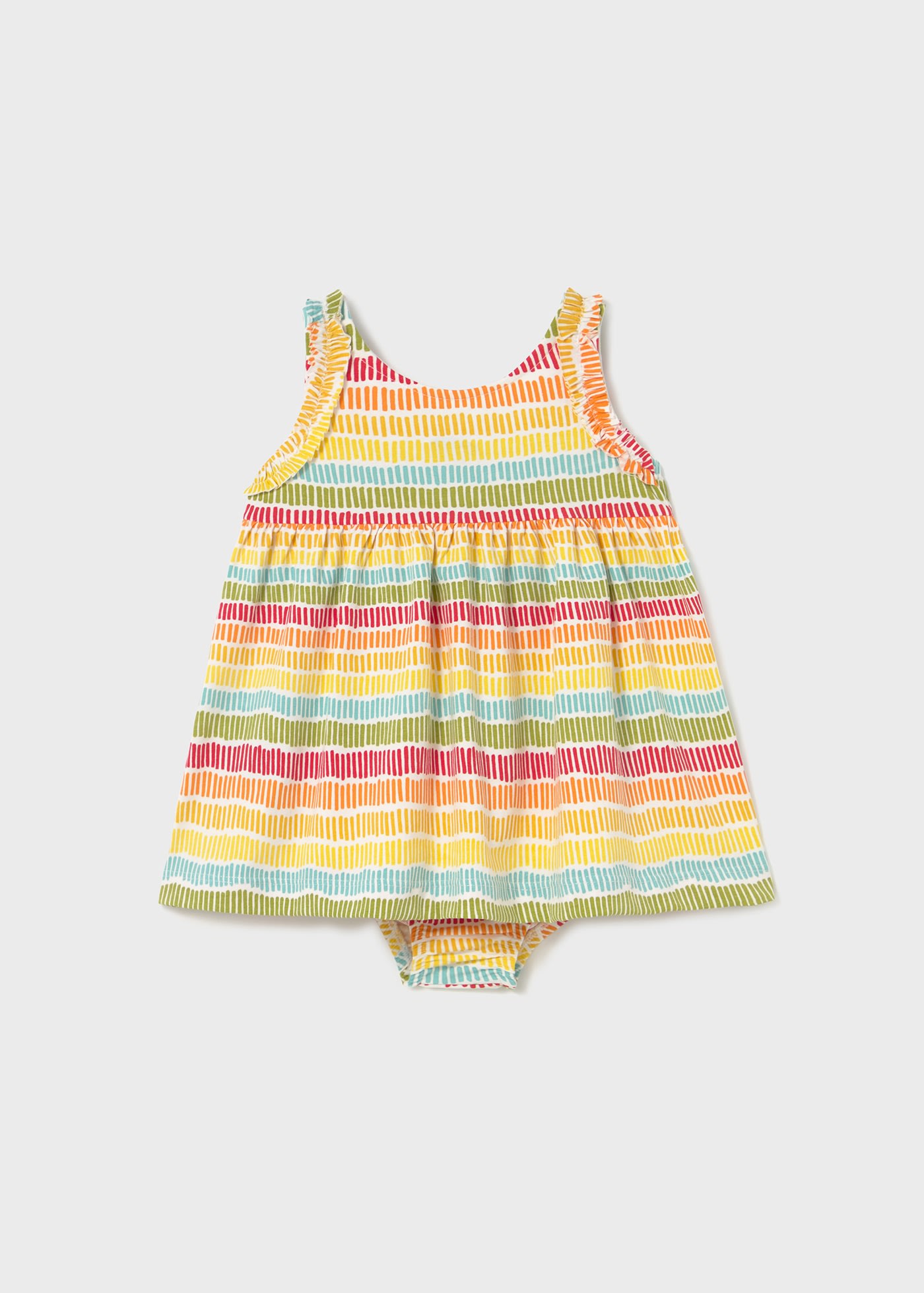 Vestito con copri pannolino stampato neonata