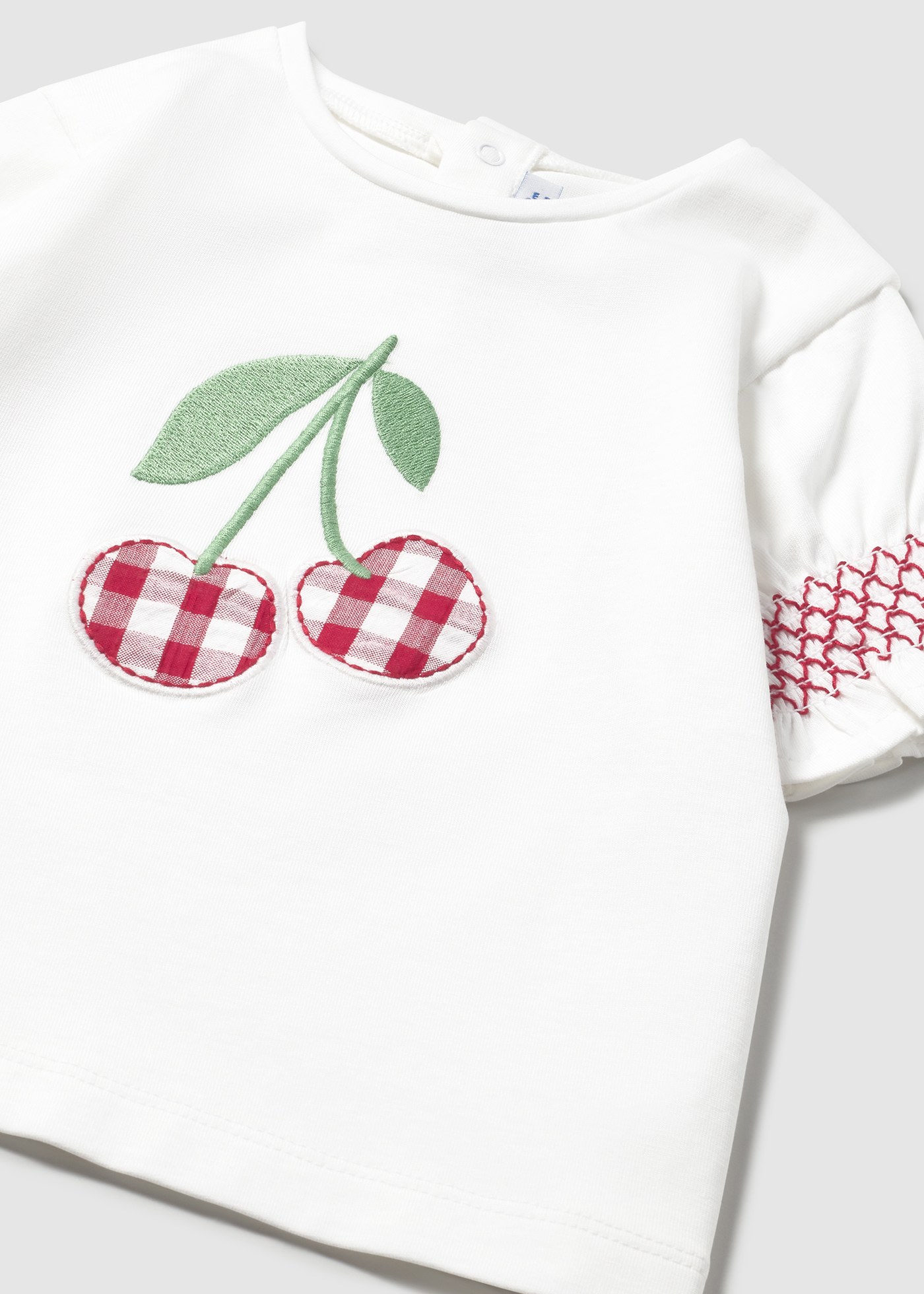 Camiseta aplique cerezas bebé