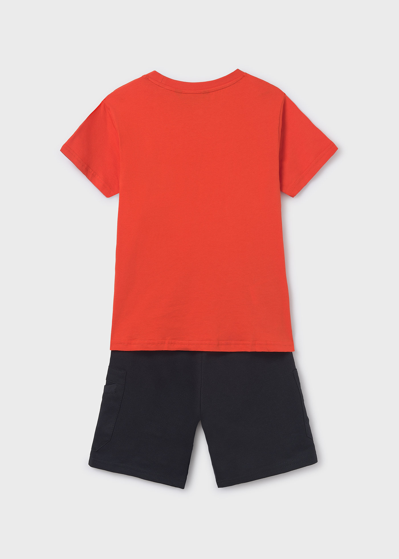 Boy Shorts and T-Shirt Set with Contrast Details