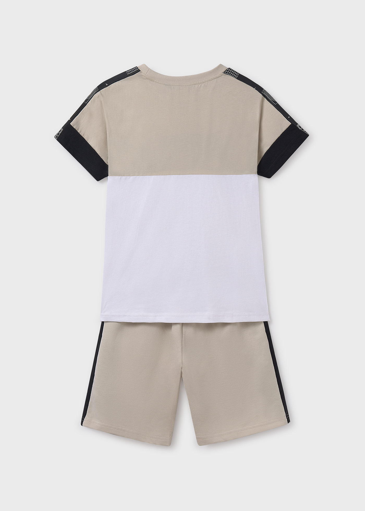 Boy Color Block T-Shirt and Shorts Set