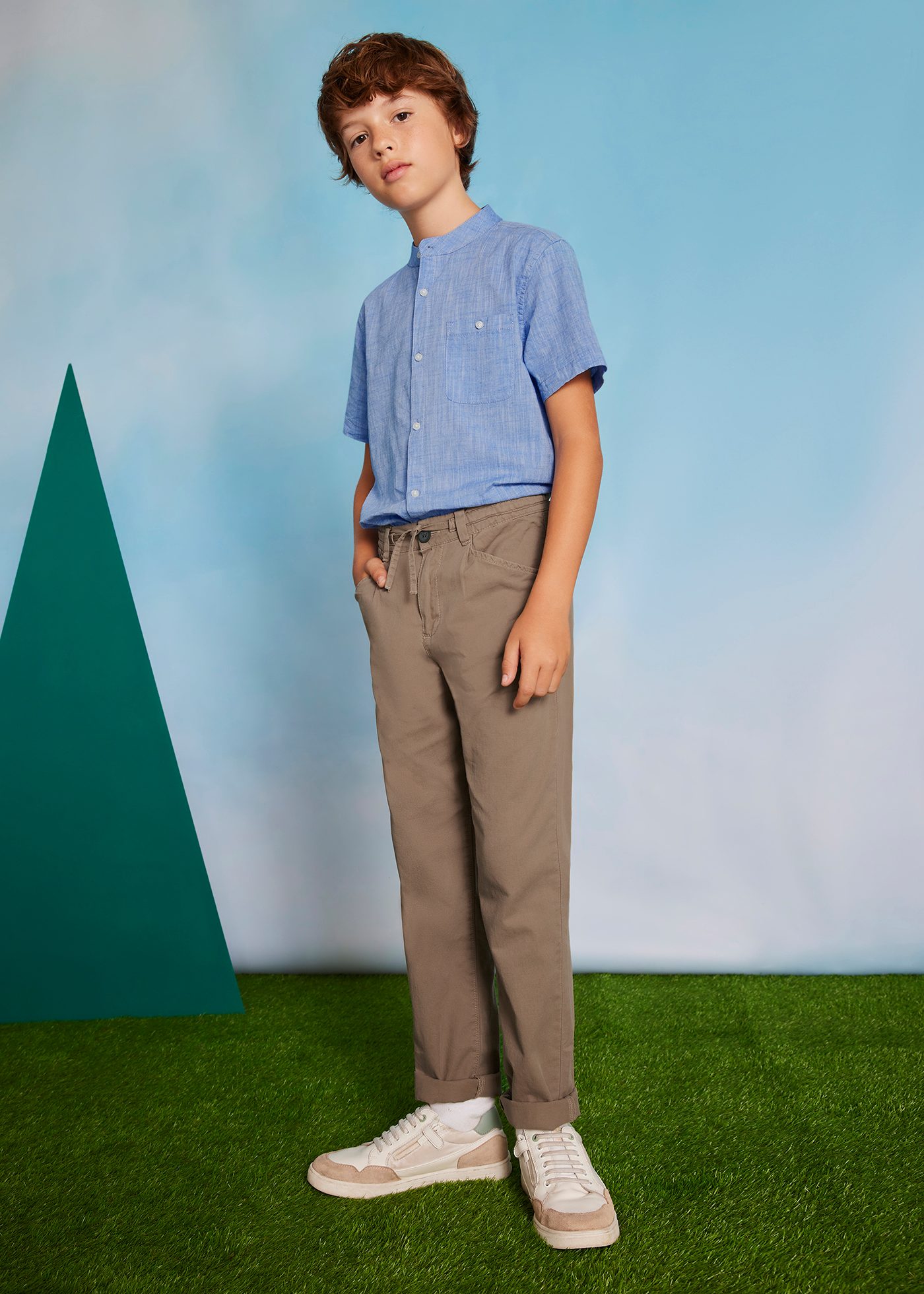 Boy loose-fitting chino trousers